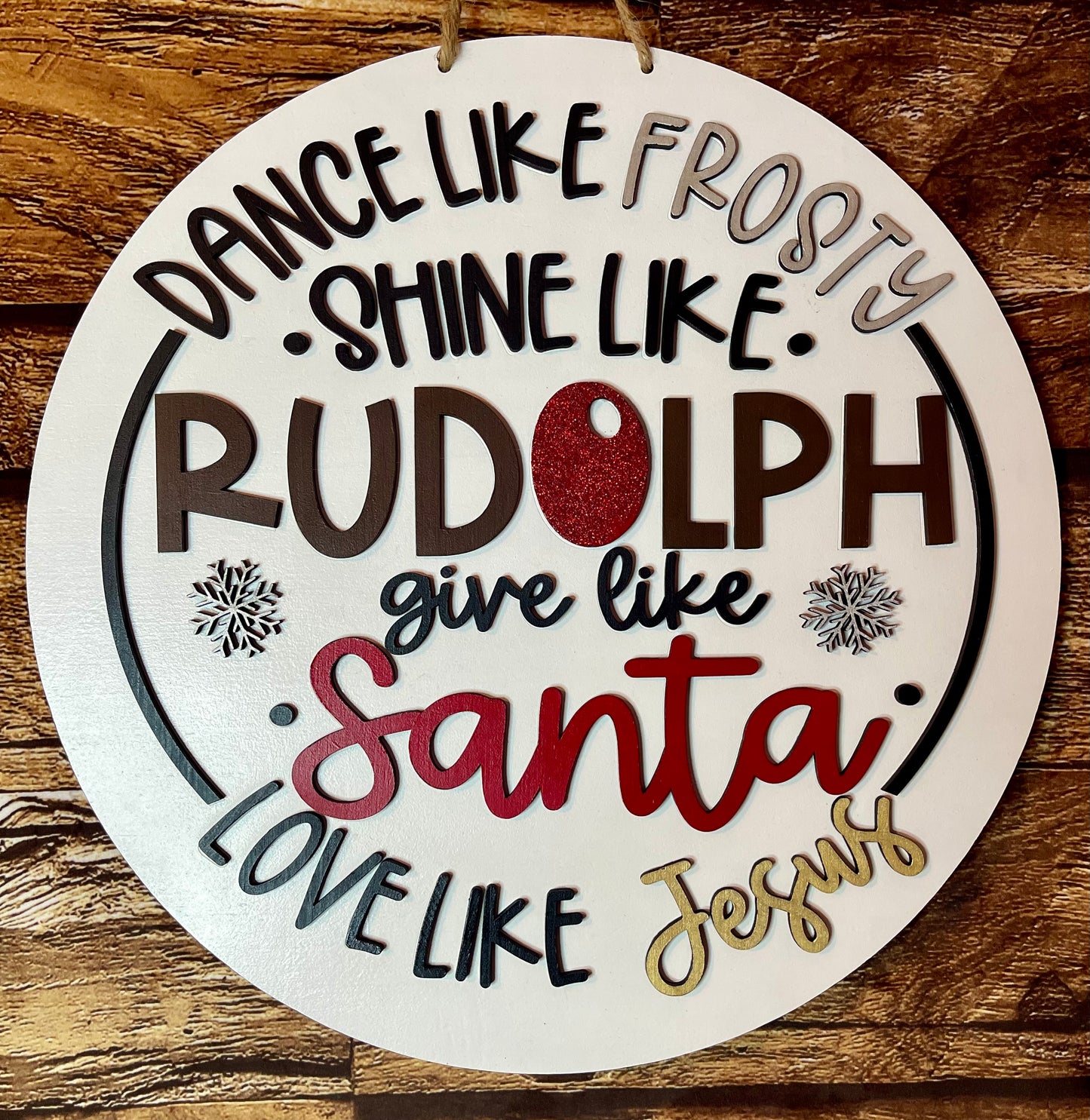 Dance like Frosty Wood Christmas Door Hanger