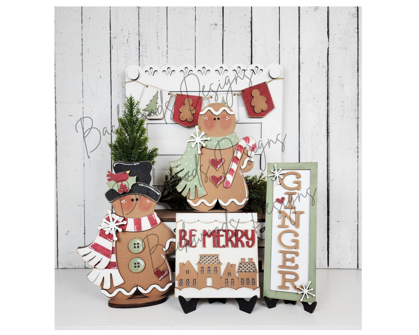 Victorian Gingerbread Christmas DIY Tiered Tray Decor