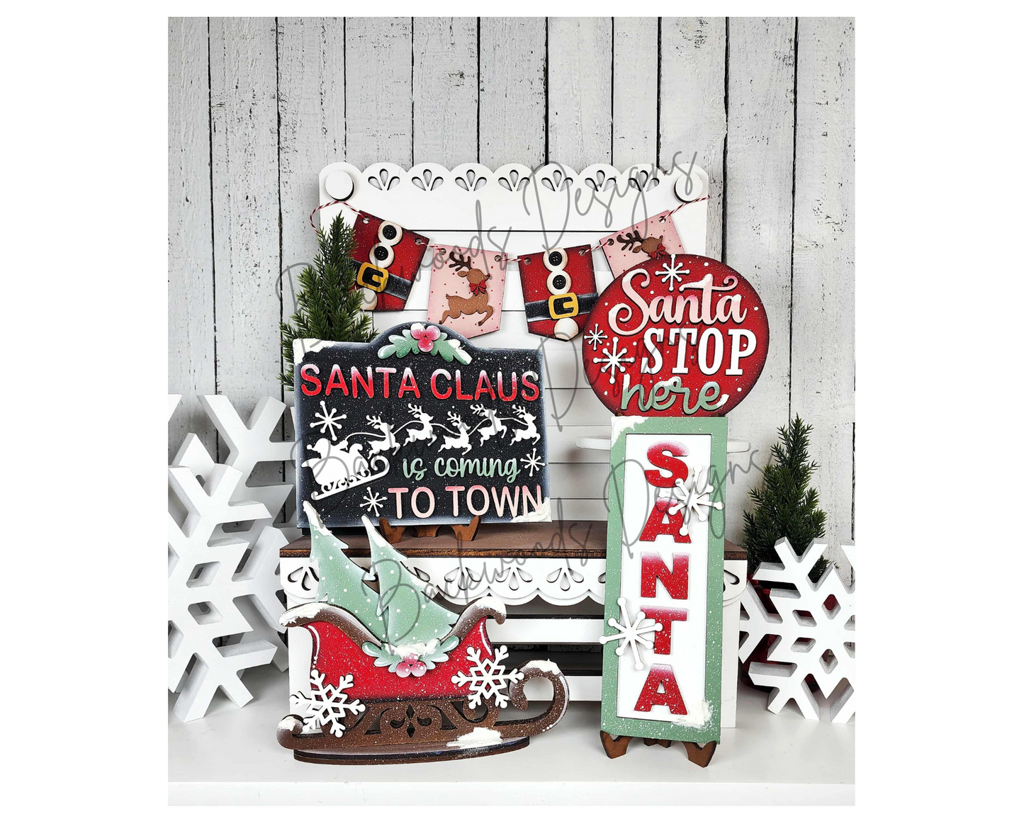 North Pole Christmas DIY Tiered Tray Decor