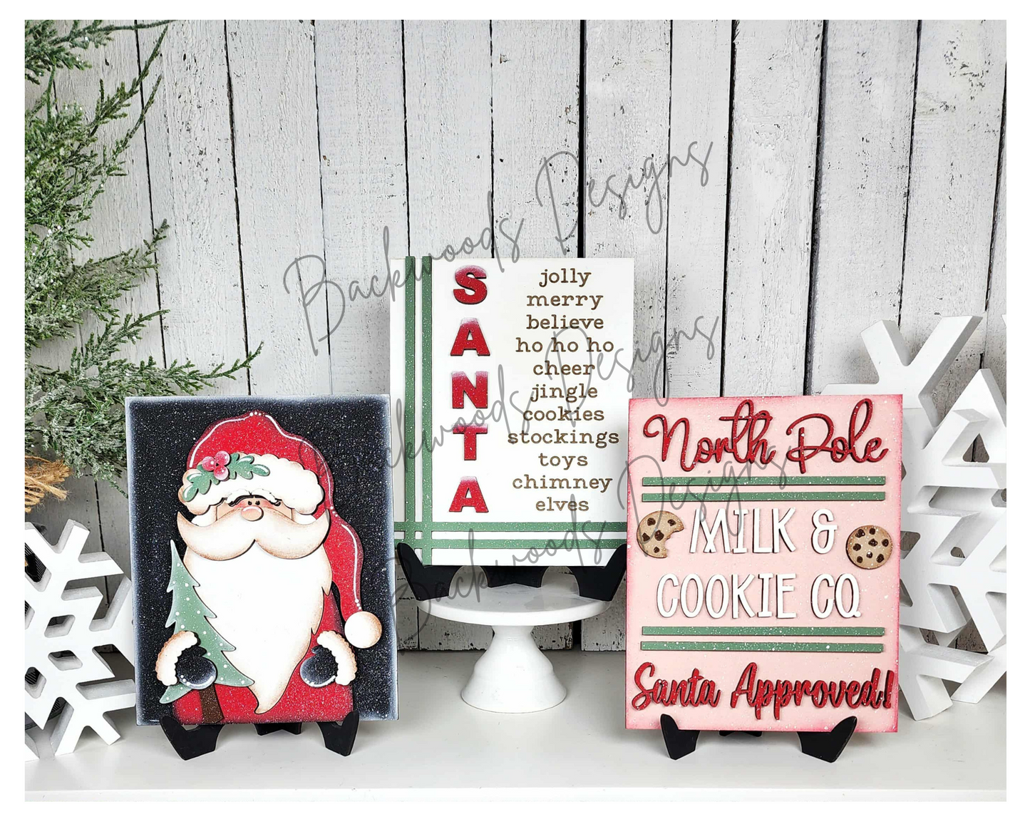 North Pole Christmas Sign Trio DIY