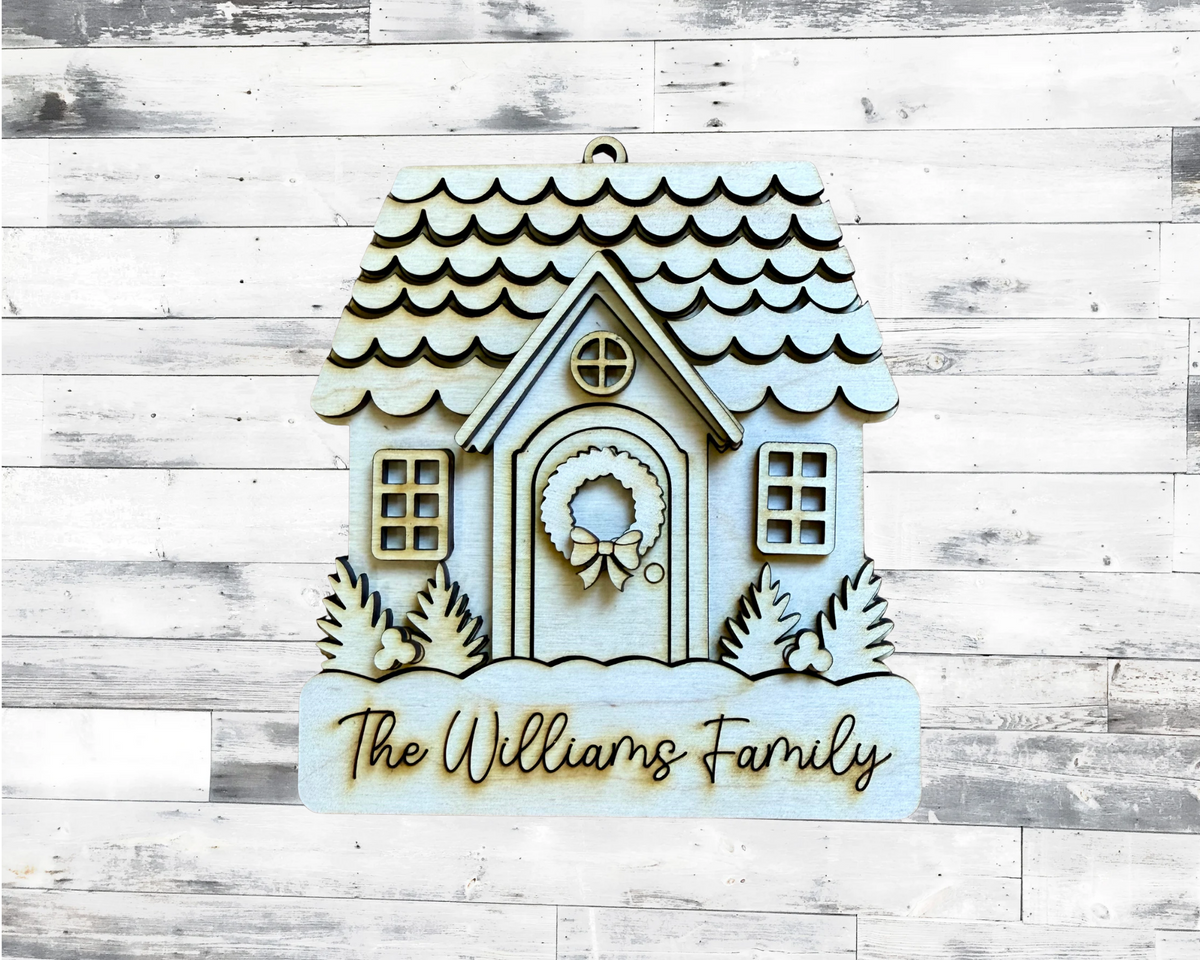 Personalized Christmas House Ornament DIY