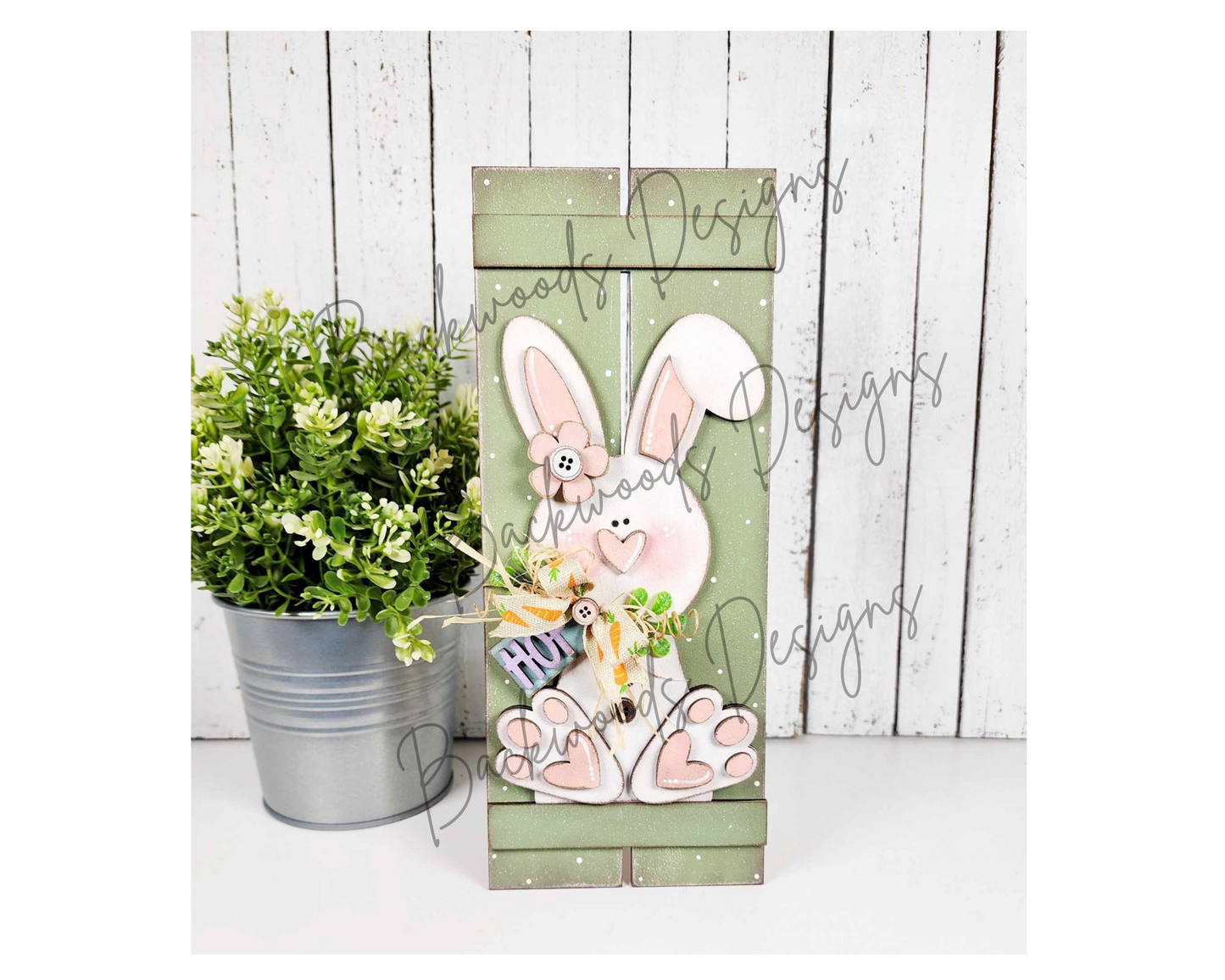 Primitive Bunny and Carrot Easter DIY Mantel Sign