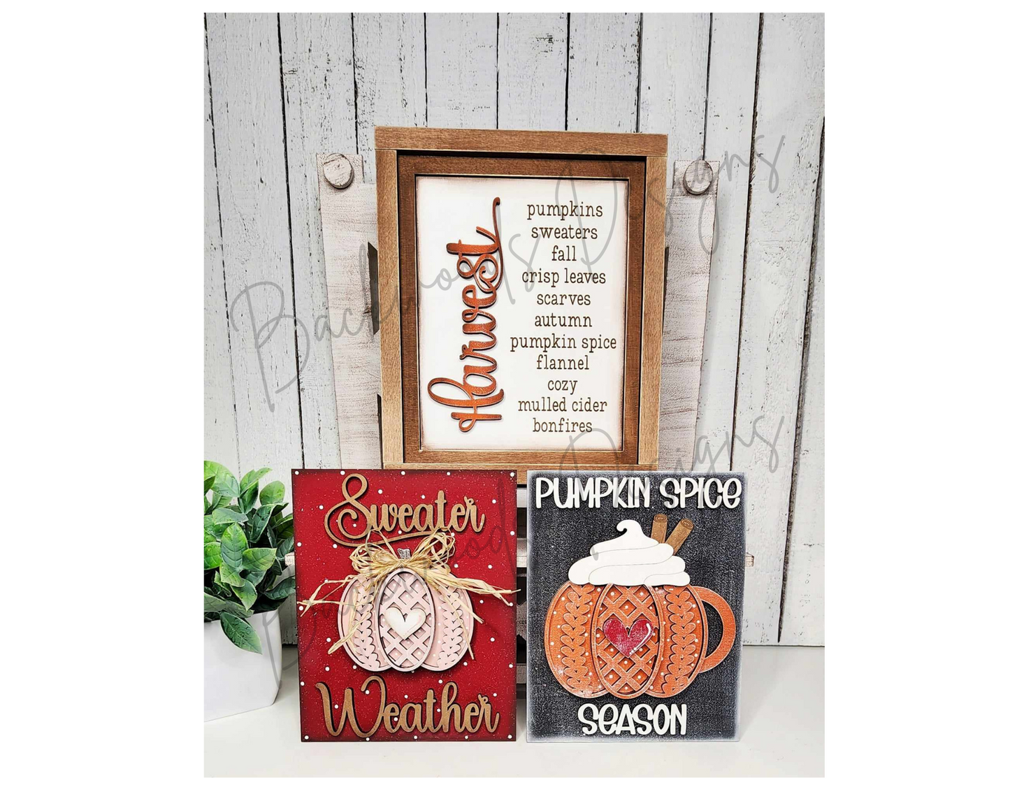 Sweater Weather Pumpkin Fall DIY Sign Trio