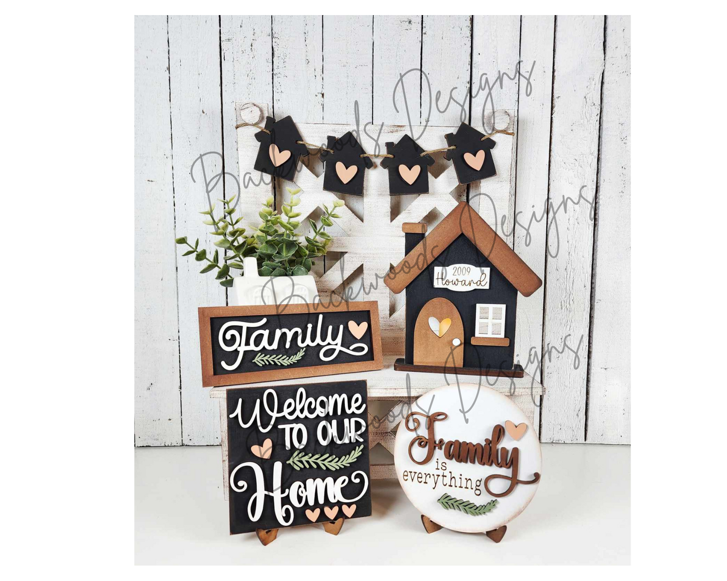 Family Home DIY Tiered Tray Decor