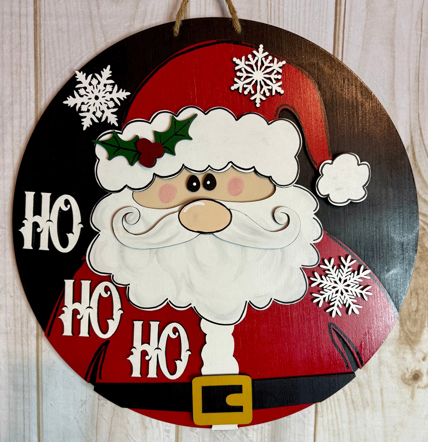 Santa Claus Merry Christmas Ho Ho Ho Door Hanger