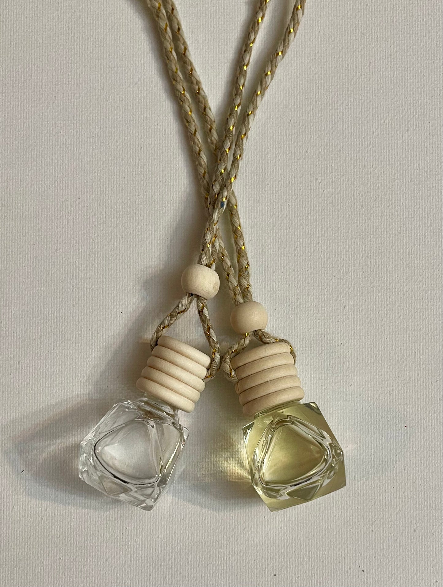 Initial Car Charm Diffuser Set - Personalized Ornament - Rear View Mirror Ornament