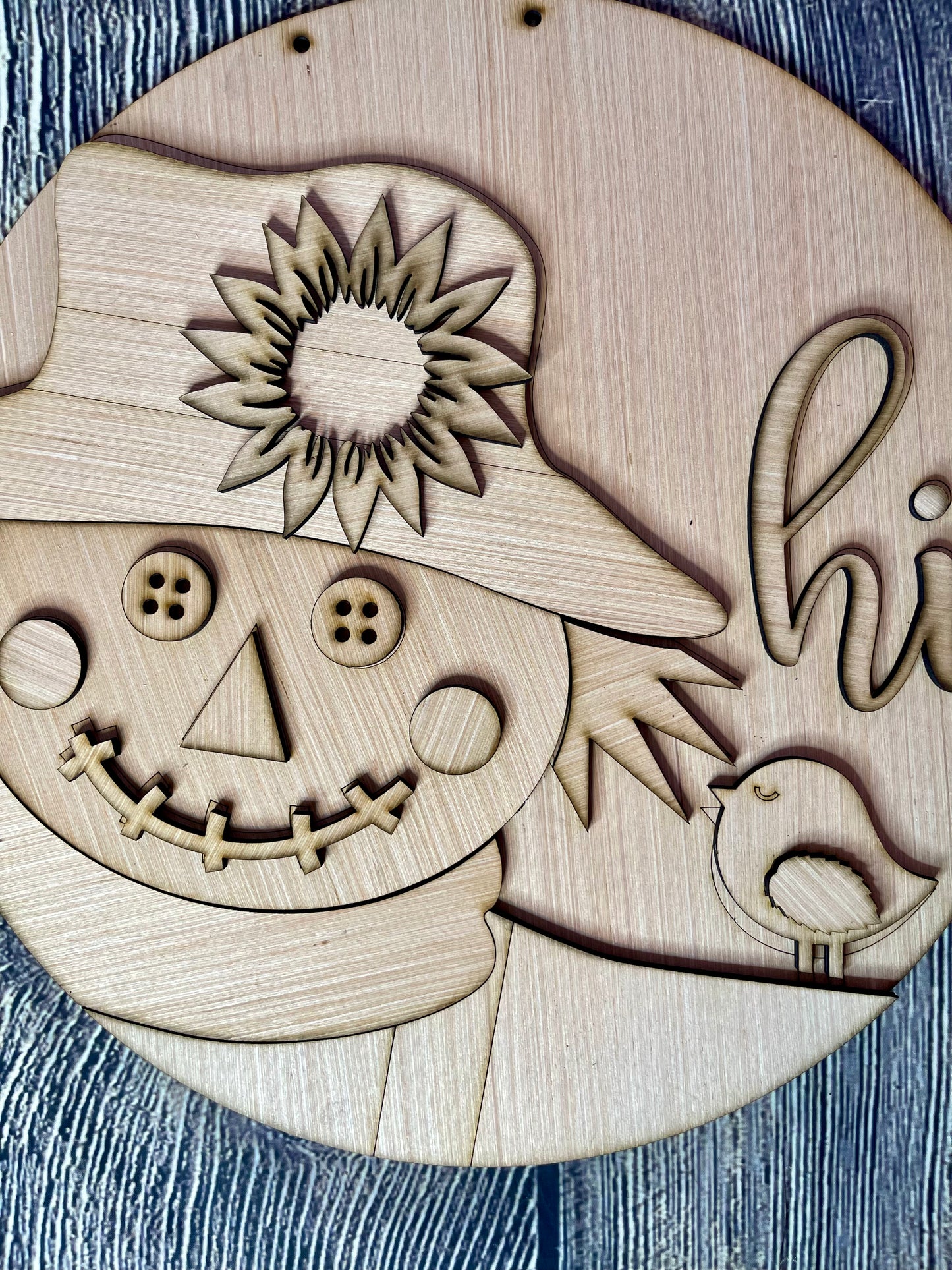 Scarecrow Hi Wood Door Hanger Blank