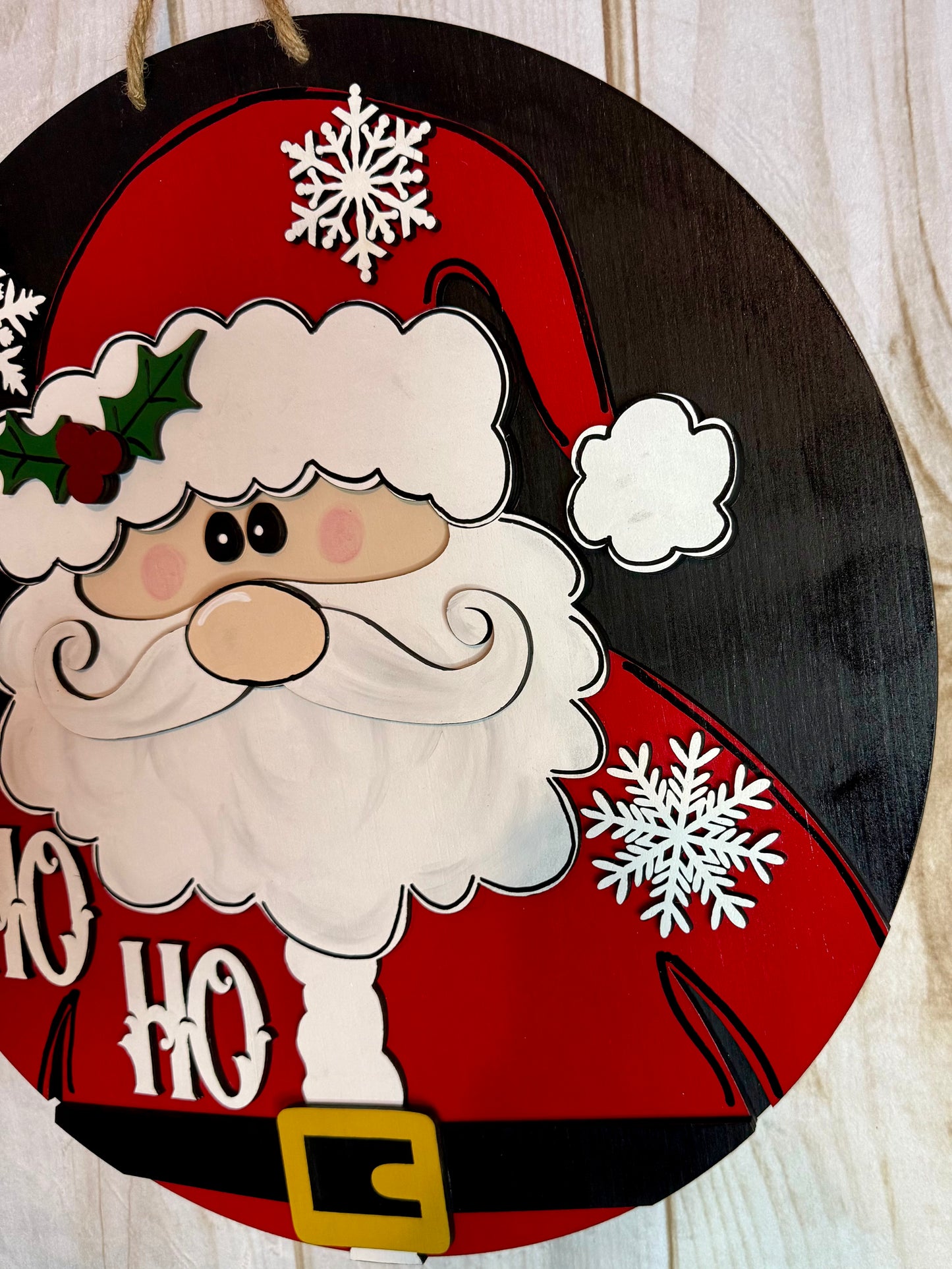 Santa Claus Merry Christmas Ho Ho Ho Door Hanger