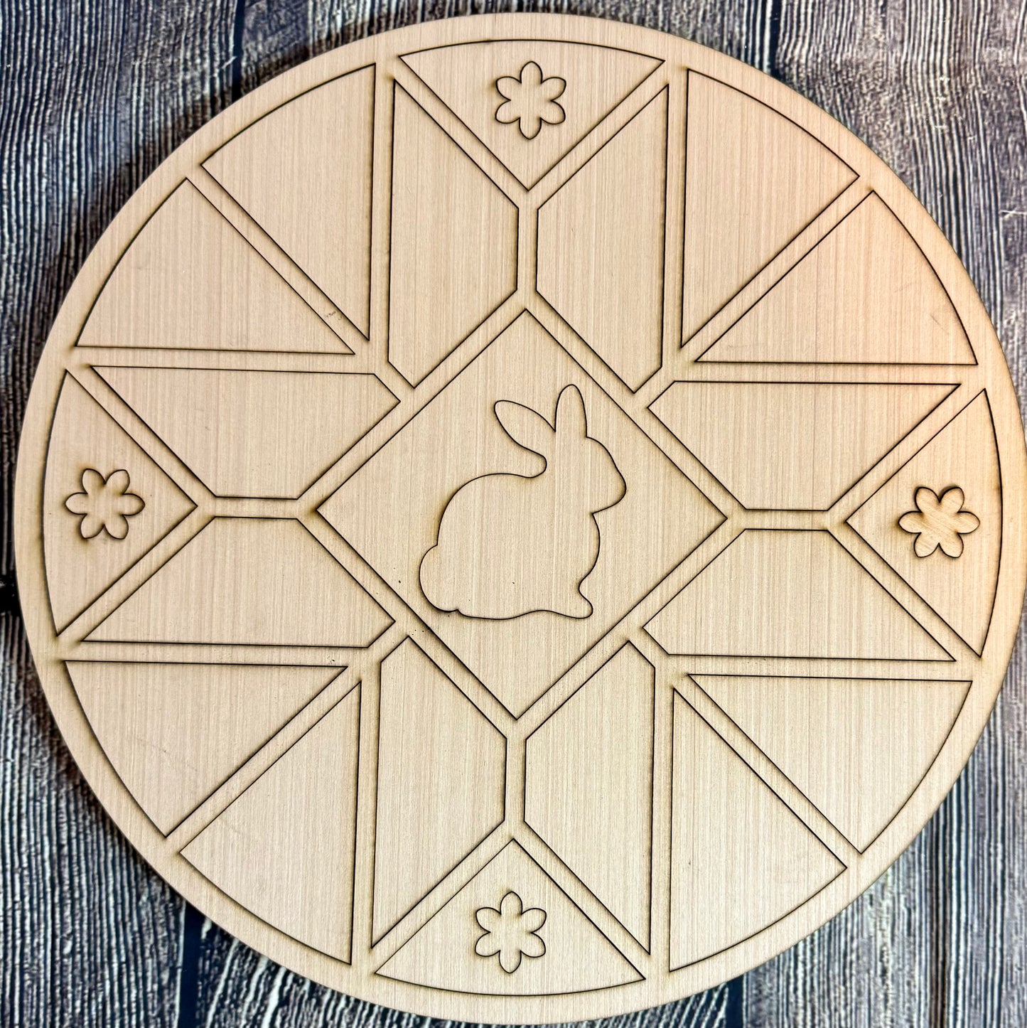 Easter Quilt Pattern Wood Door Hanger Blank