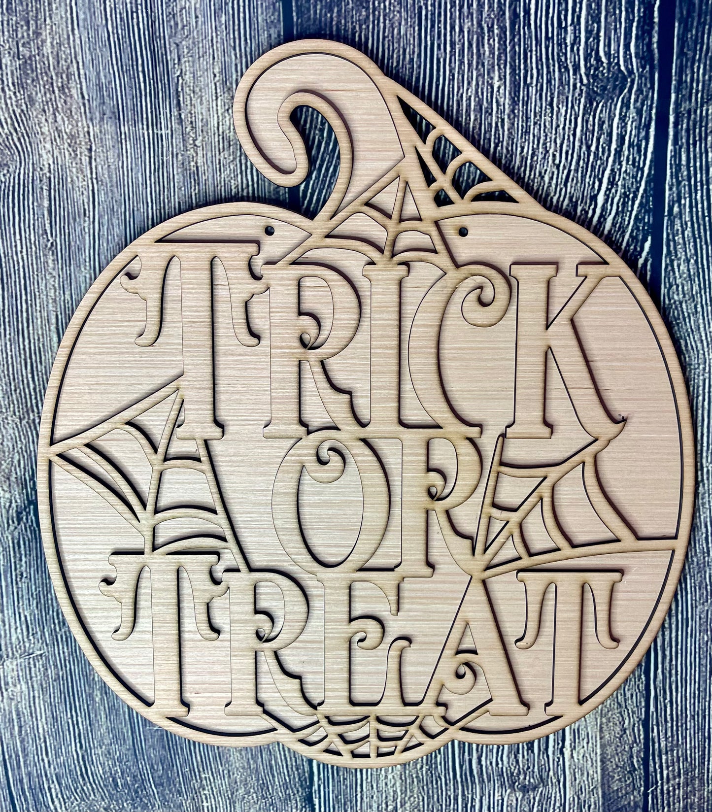 Halloween Trick or Treat Pumpkin Door Hanger Blank
