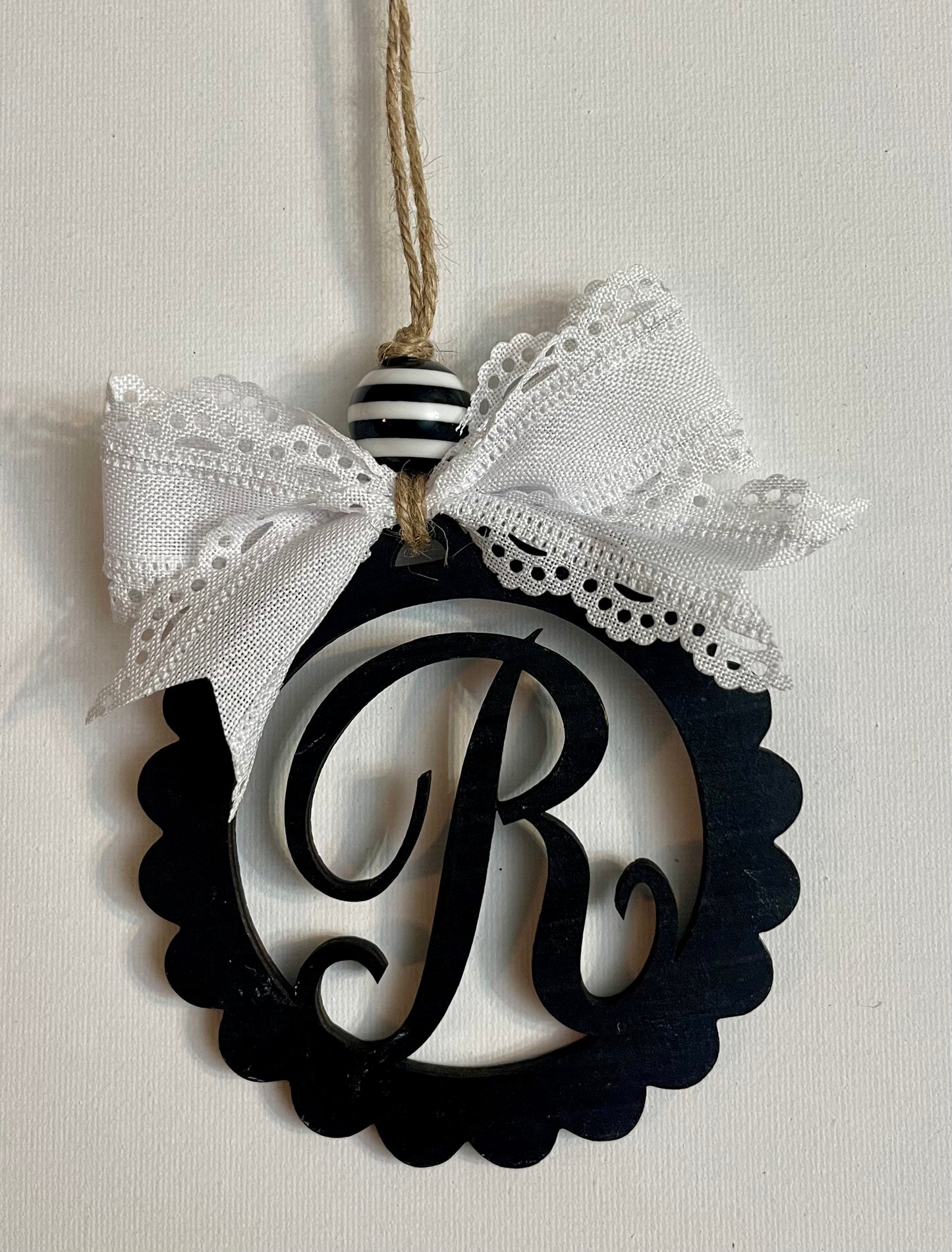 Initial Car Charm Diffuser Set - Personalized Ornament - Rear View Mirror Ornament