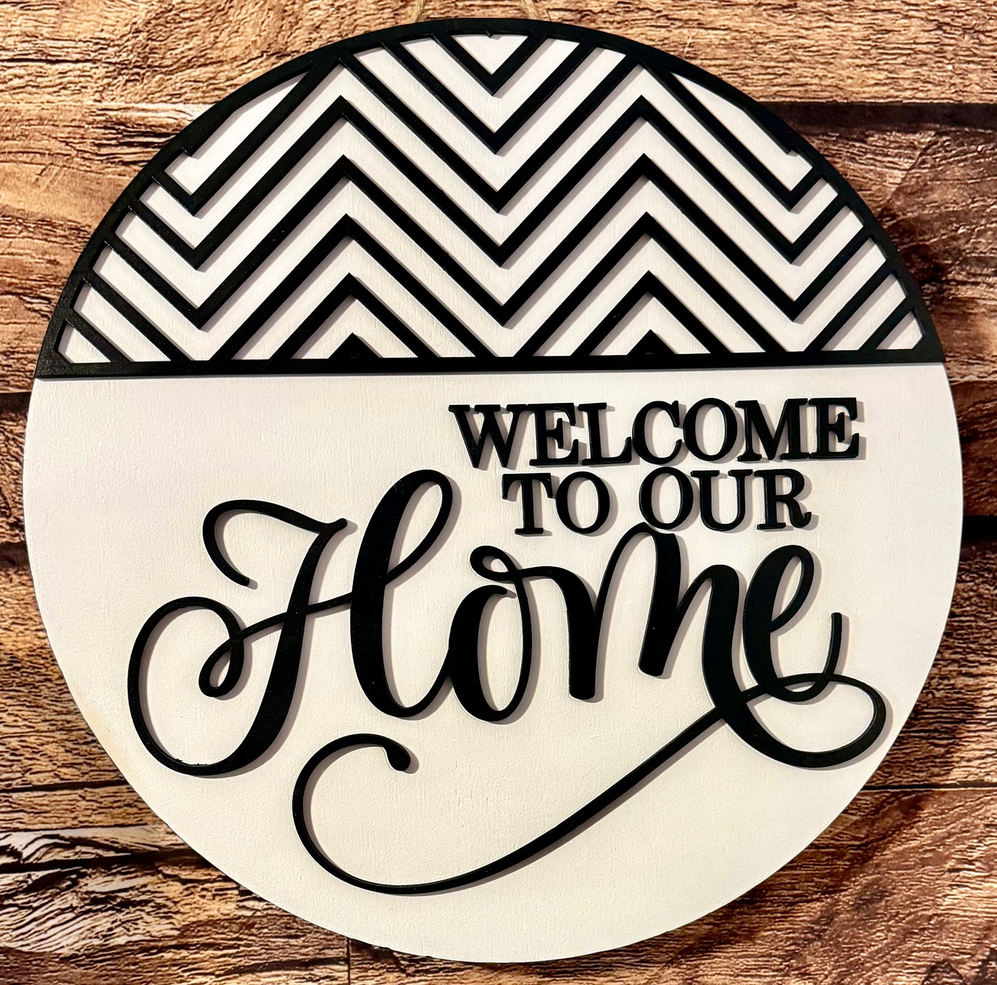 Welcome to Our Home Year Round Door Hanger