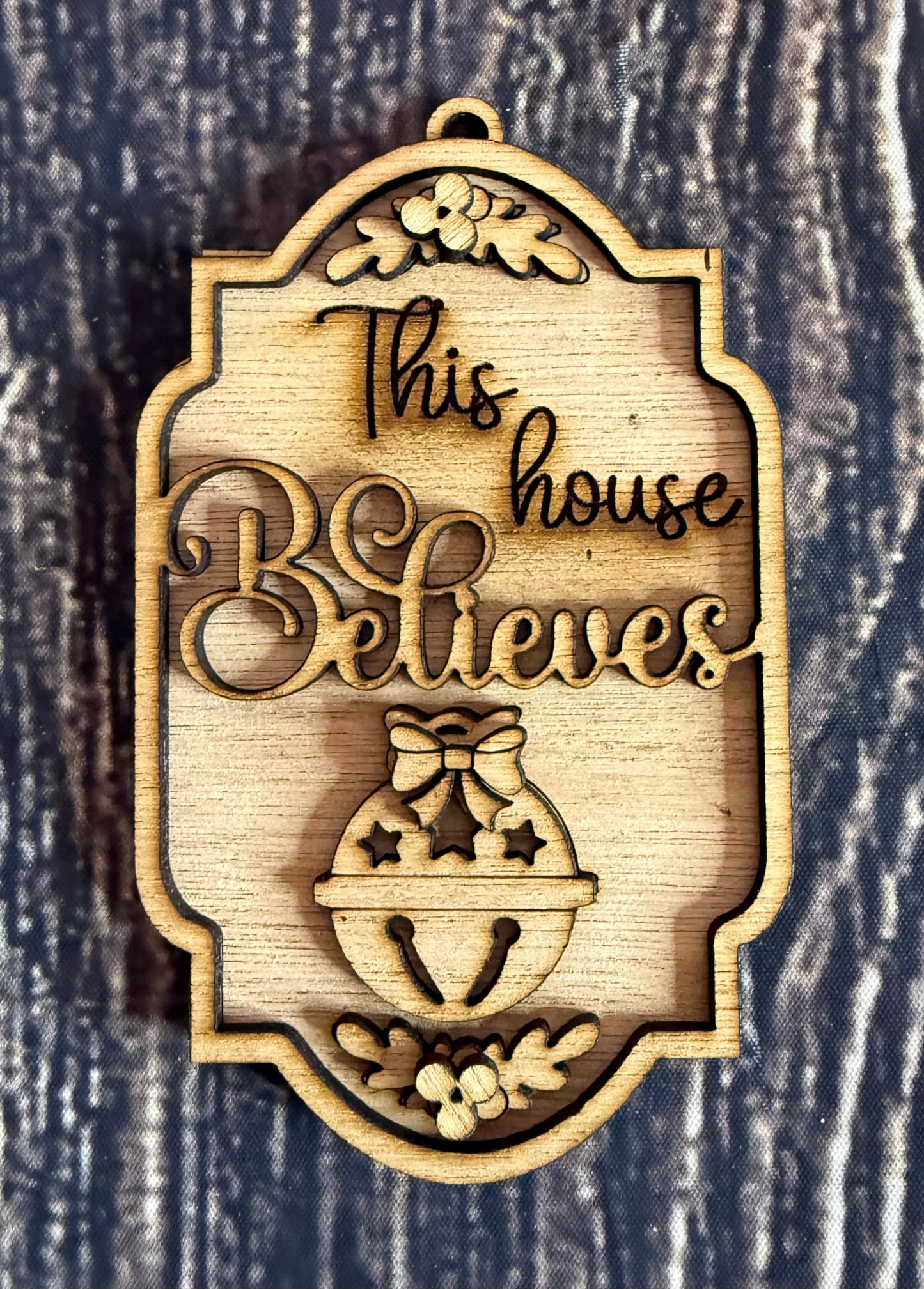 This House Believes Unfinished Wood Christmas Ornament (Copy)