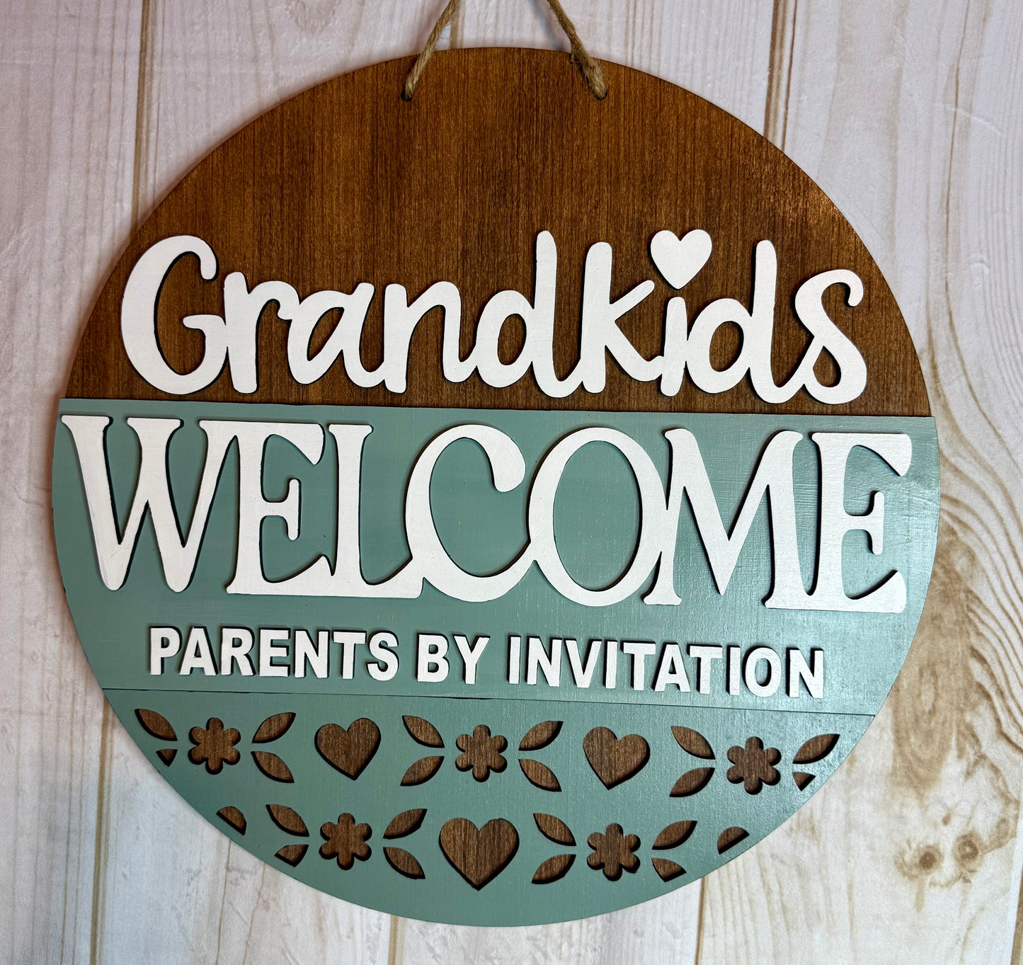 Grandkids Welcome Grandparents Door Hanger