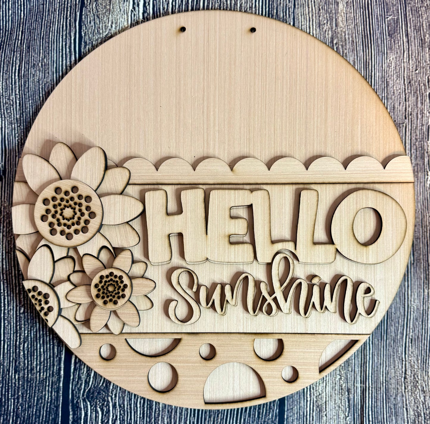Sunflower Hello Sunshine Door Hanger Blank