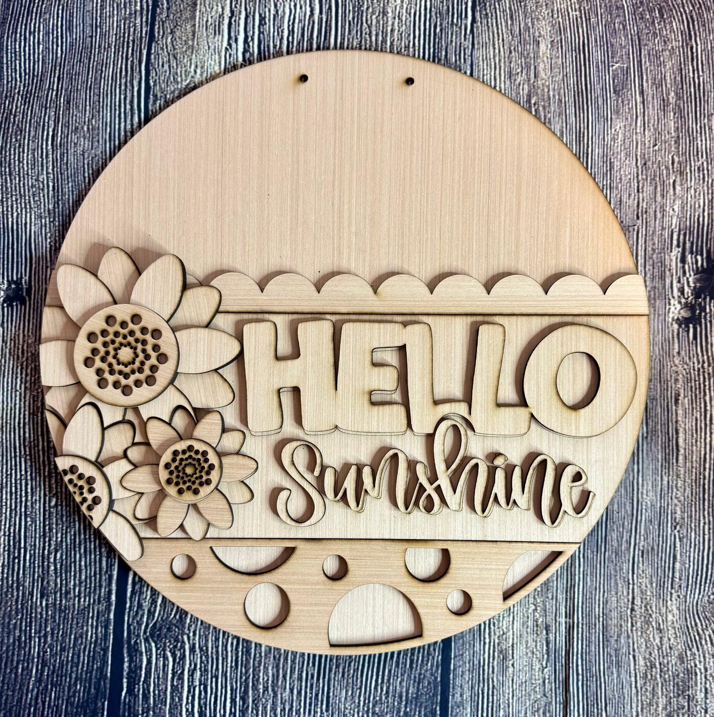 Sunflower Hello Sunshine Door Hanger Blank