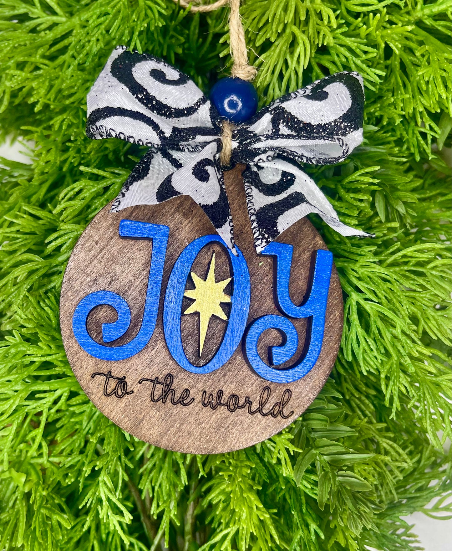 Joy To The World Christmas Wood Ornament