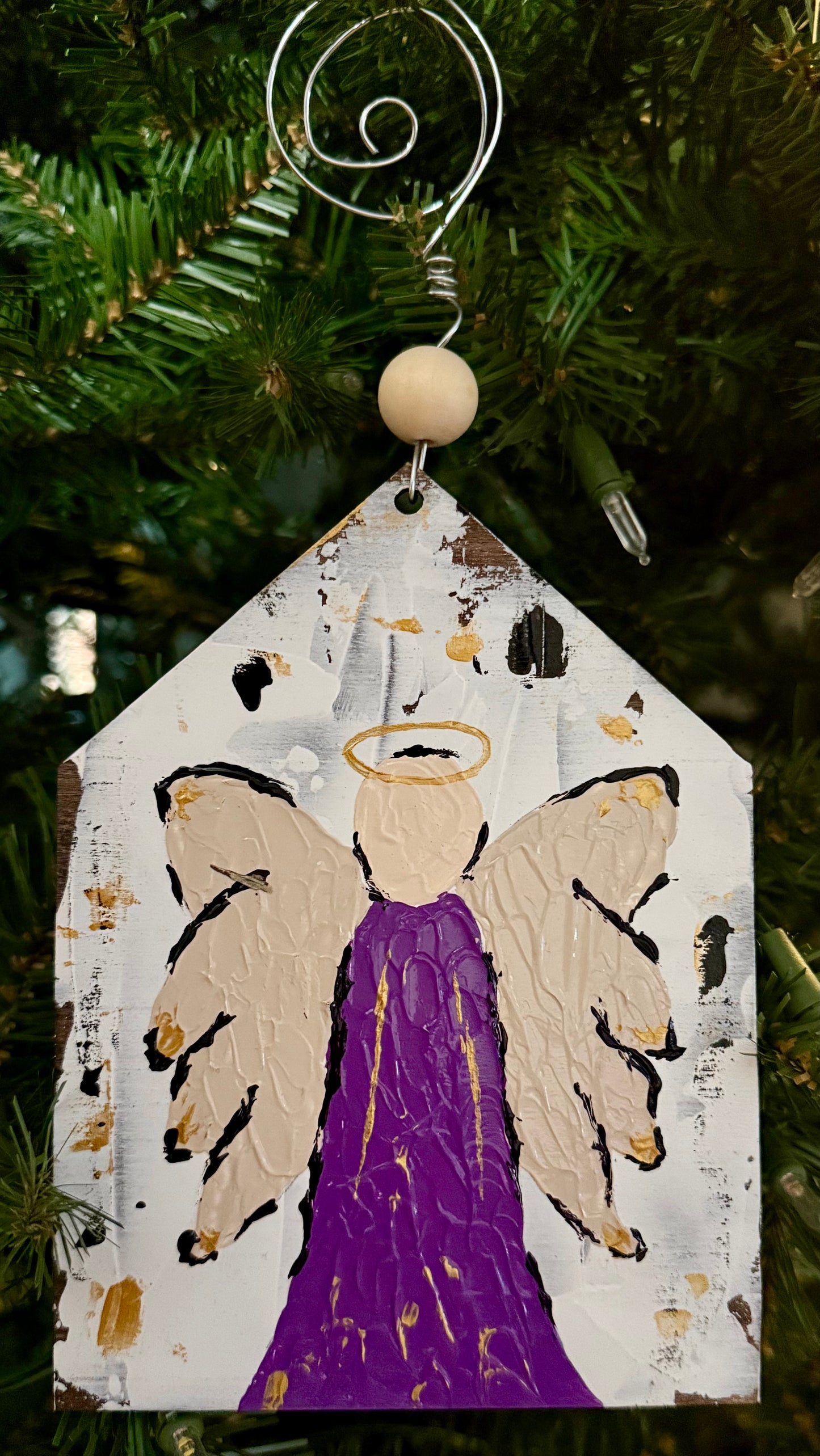 Angel Hand Painted Nativity Christmas Ornament
