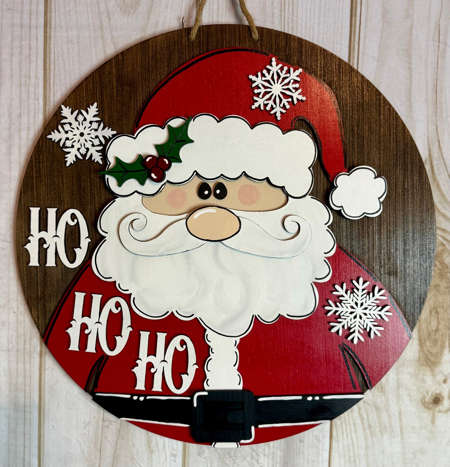 Santa Claus Merry Christmas Ho Ho Ho Door Hanger