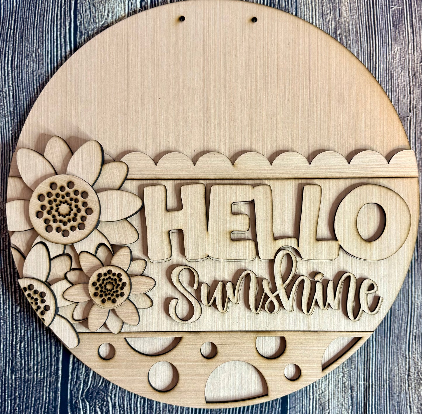 Sunflower Hello Sunshine Door Hanger Blank