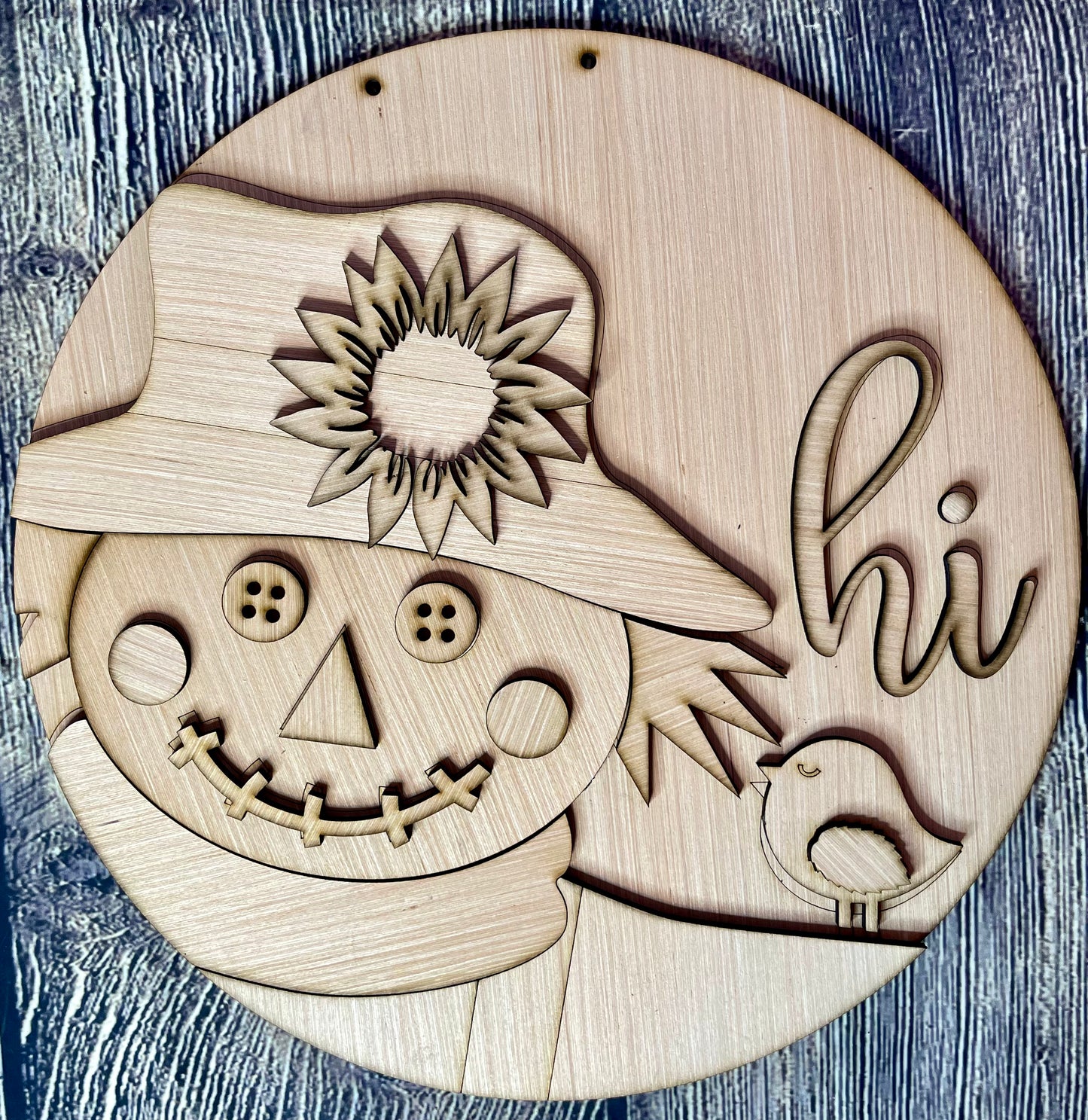 Scarecrow Hi Wood Door Hanger Blank