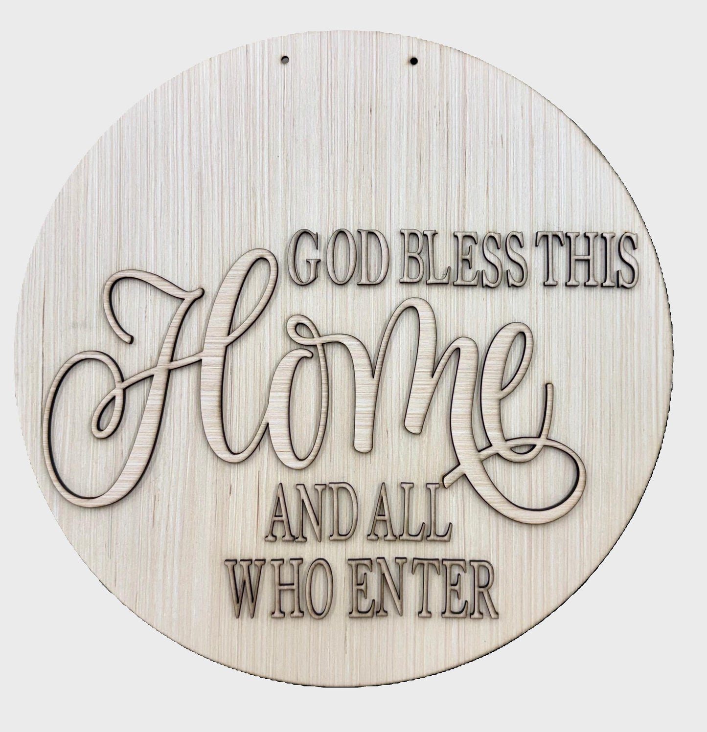 God Bless This Home Wood Door Hanger Blank