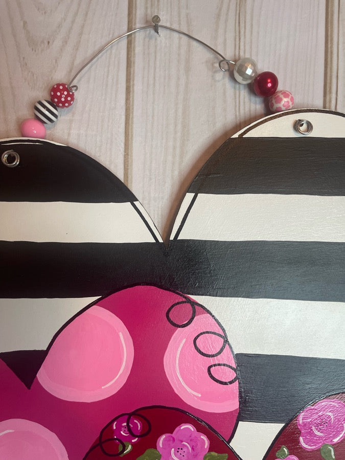 Sweet Valentine Hearts Door Hanger | Valentine Door Wreath | Valentine's Front Door Decor | Valentines Decor