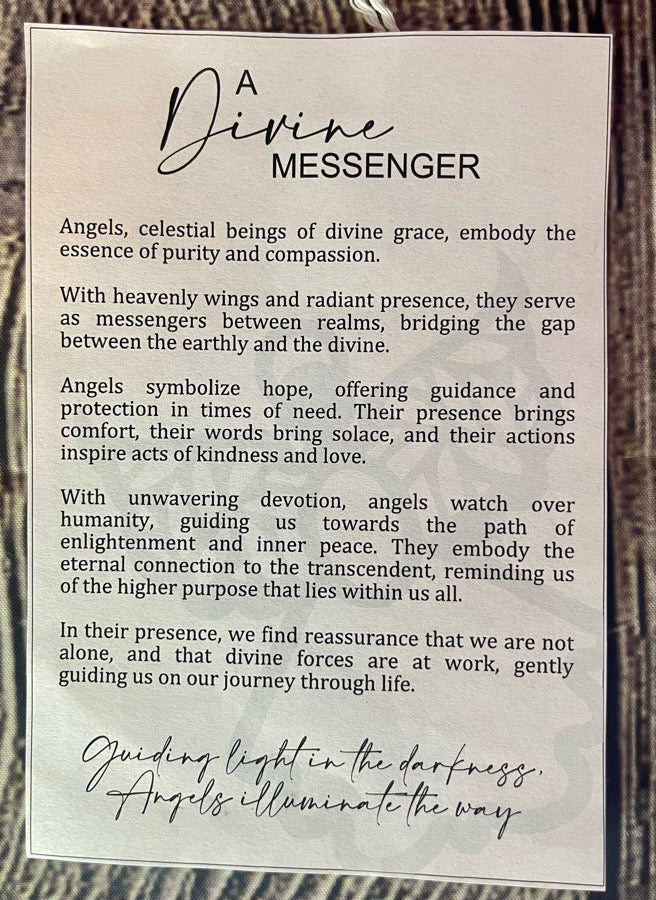 Angel Divine Messenger Wood Ornament Car Charm