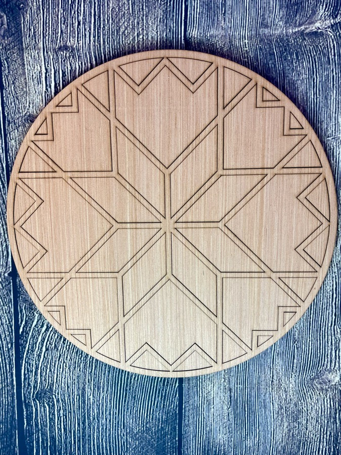 Tulip Quilt Pattern Wood Door Hanger Blank