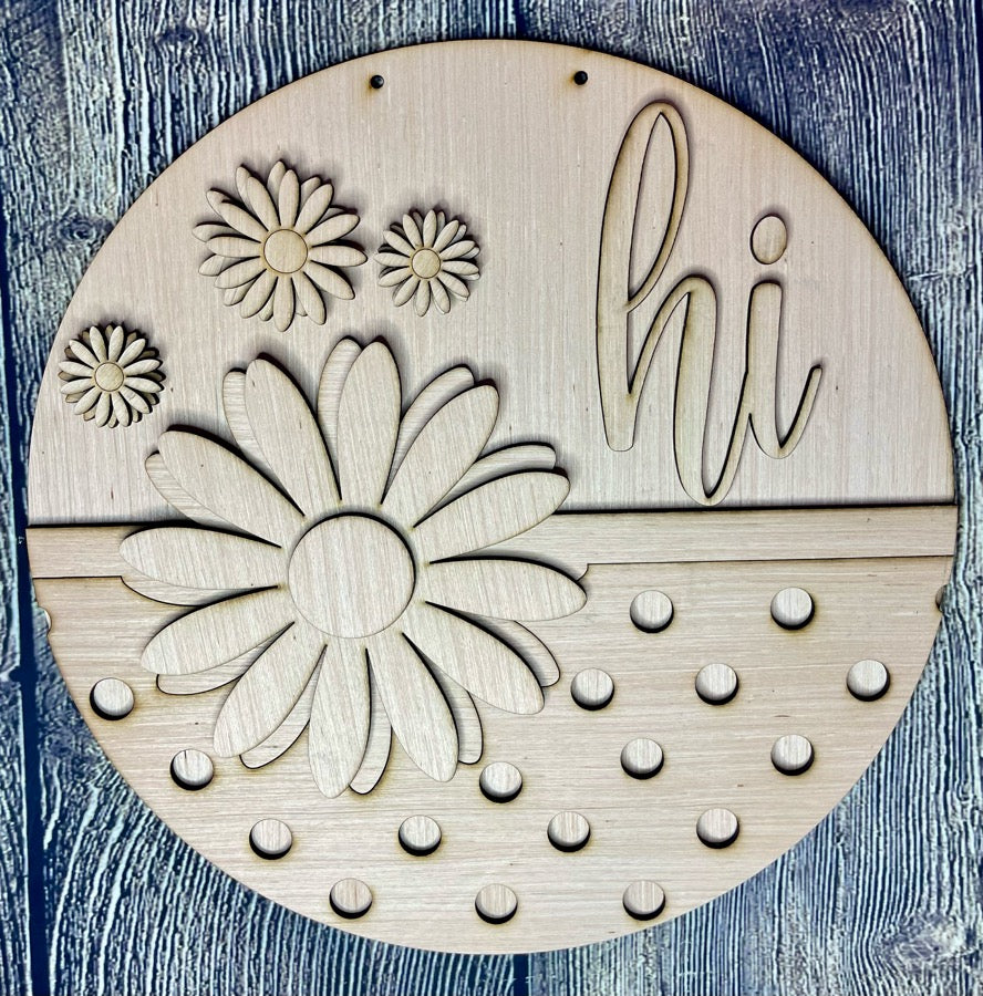 Daisy Hi Door Hanger Blank