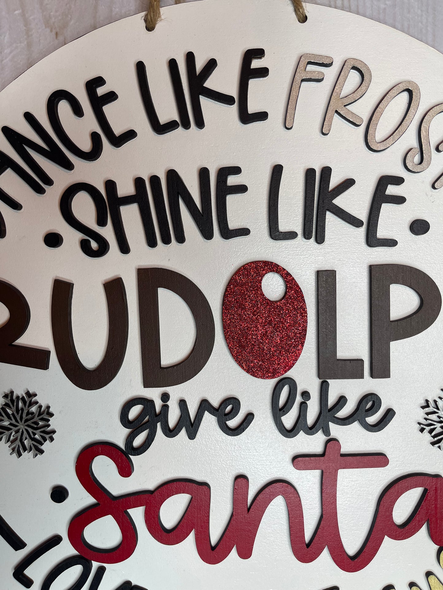 Dance like Frosty Wood Christmas Door Hanger