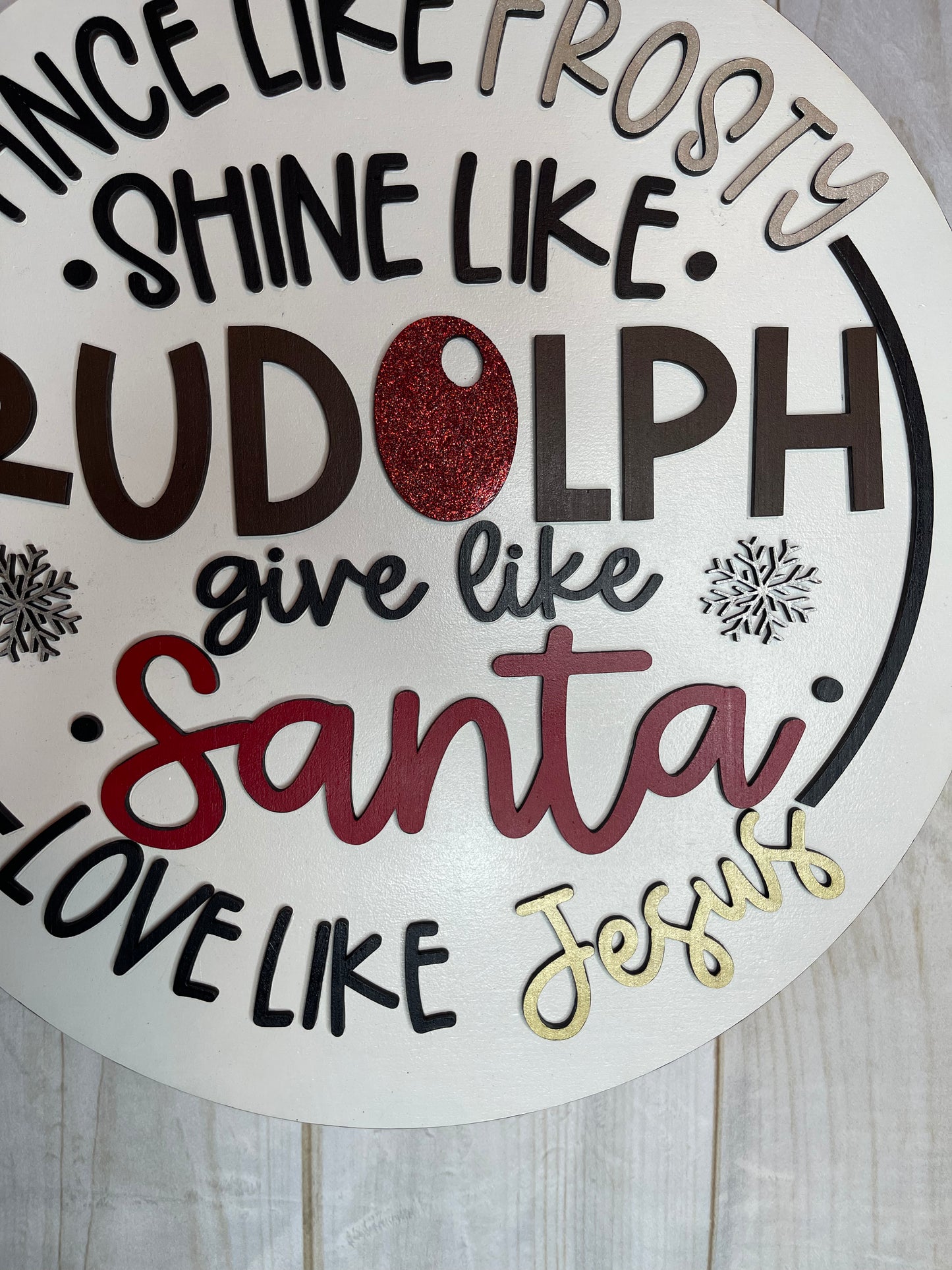 Dance like Frosty Wood Christmas Door Hanger