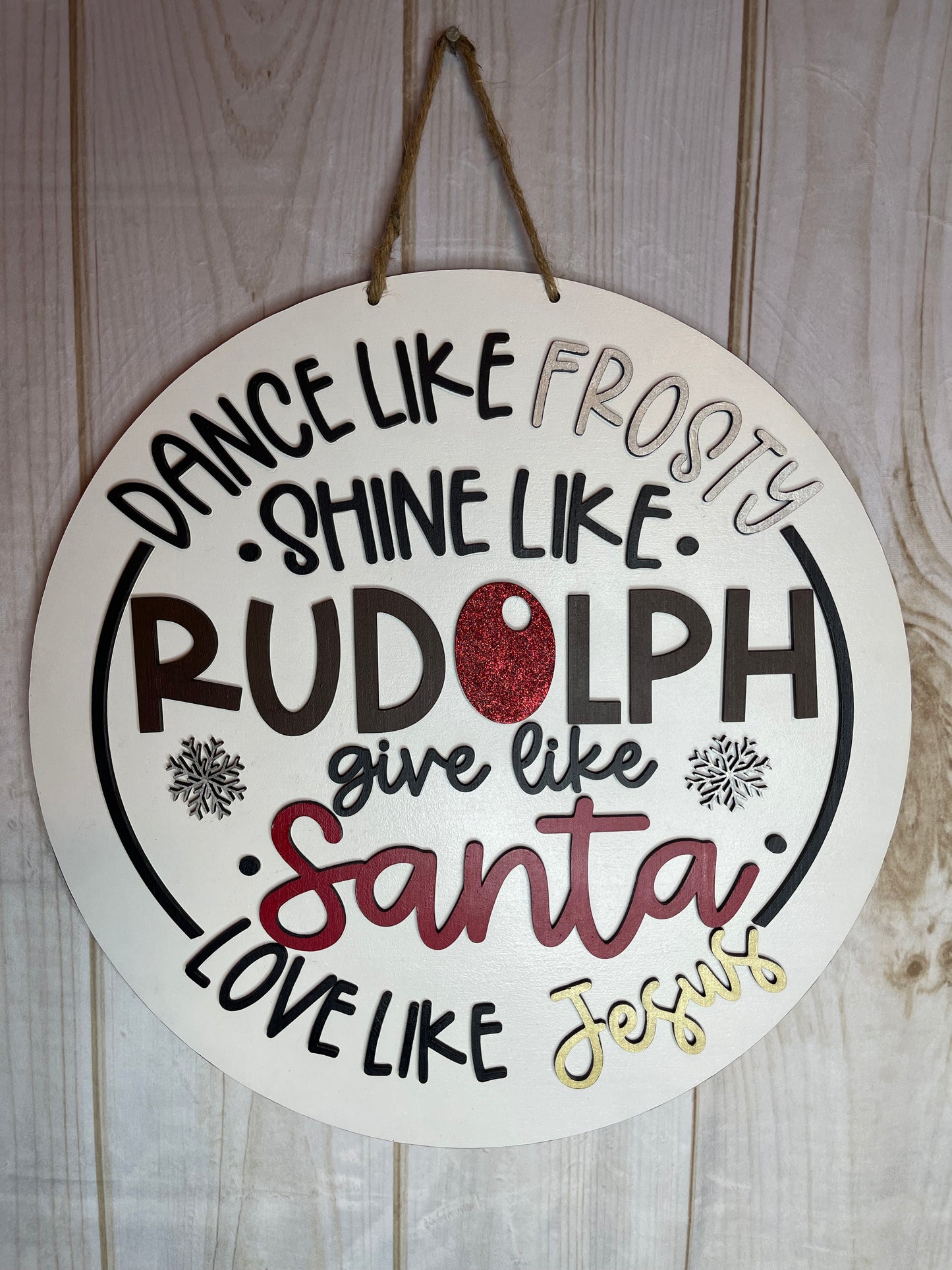 Dance like Frosty Wood Christmas Door Hanger