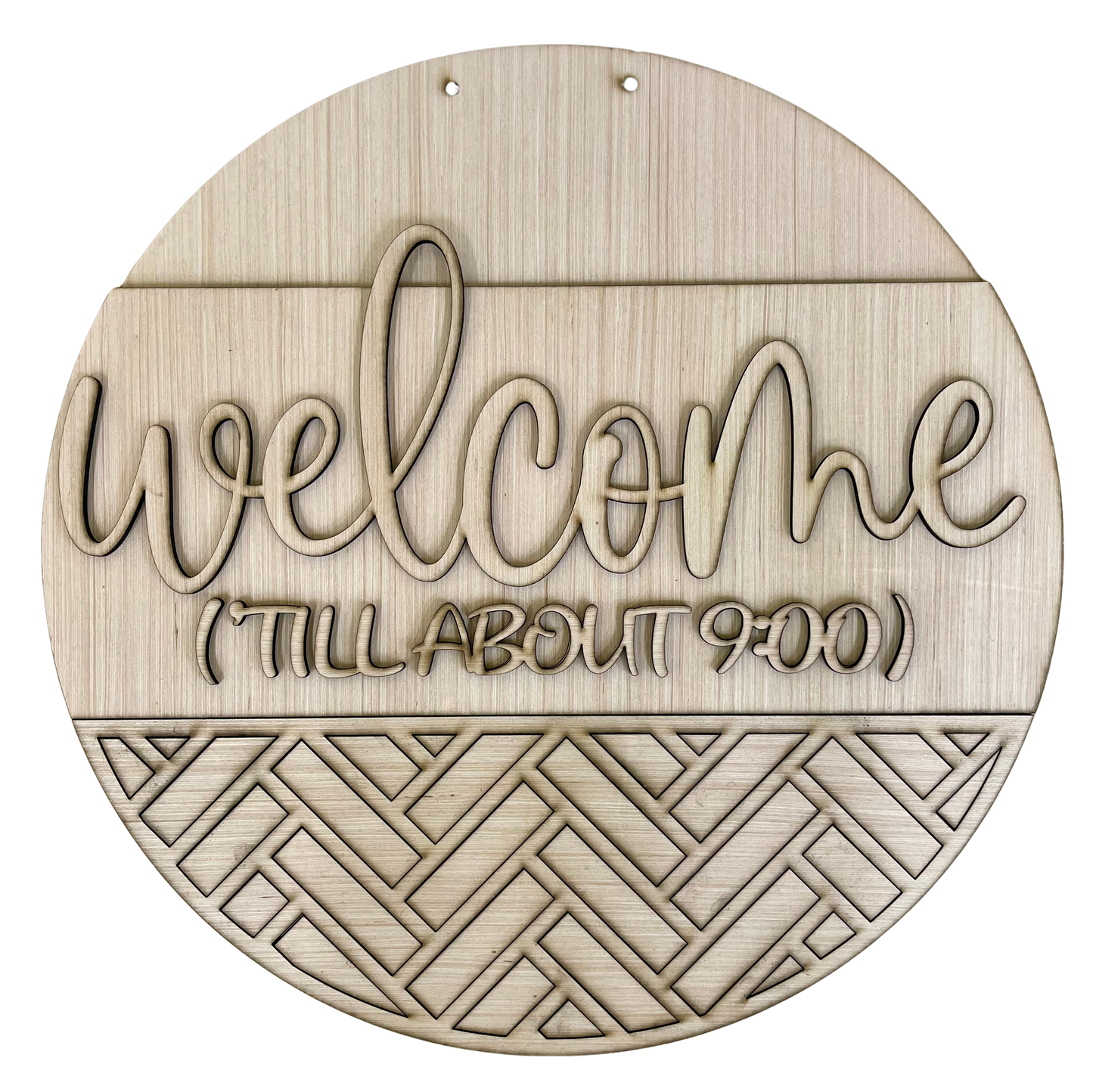 Welcome Till Wood Door Hanger Blank