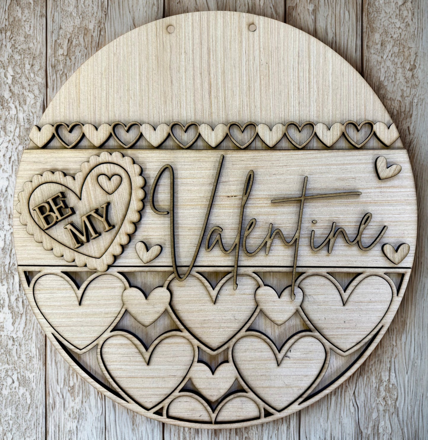 Be My Valentine Hearts Door Hanger Blank