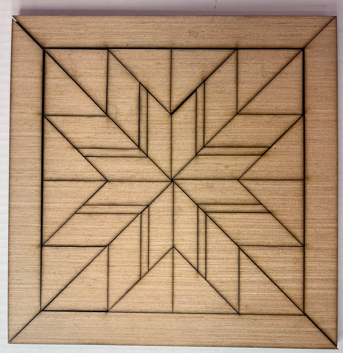 Boho Star Wood Barn Quilt Block Unfinished