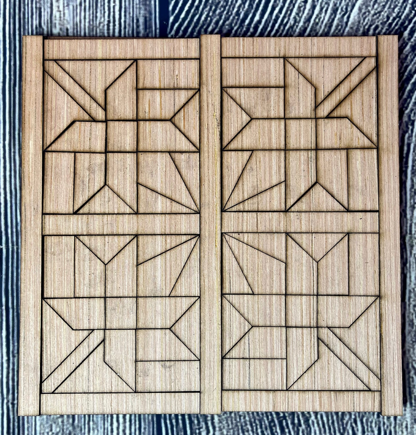 Maple Leaf Design Wood Barn Quilt Block Unfinished