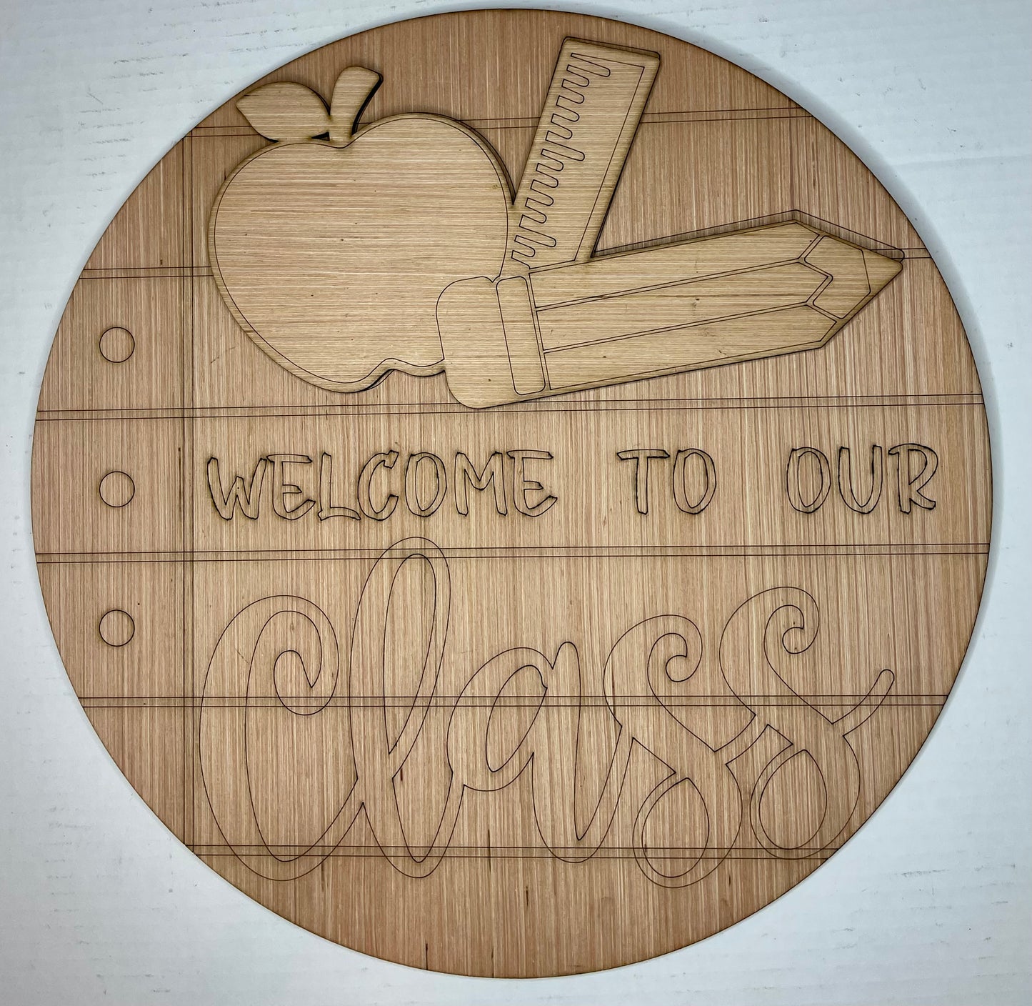Classroom Teacher Door Hanger Blank - Welcome to Our Class Sign