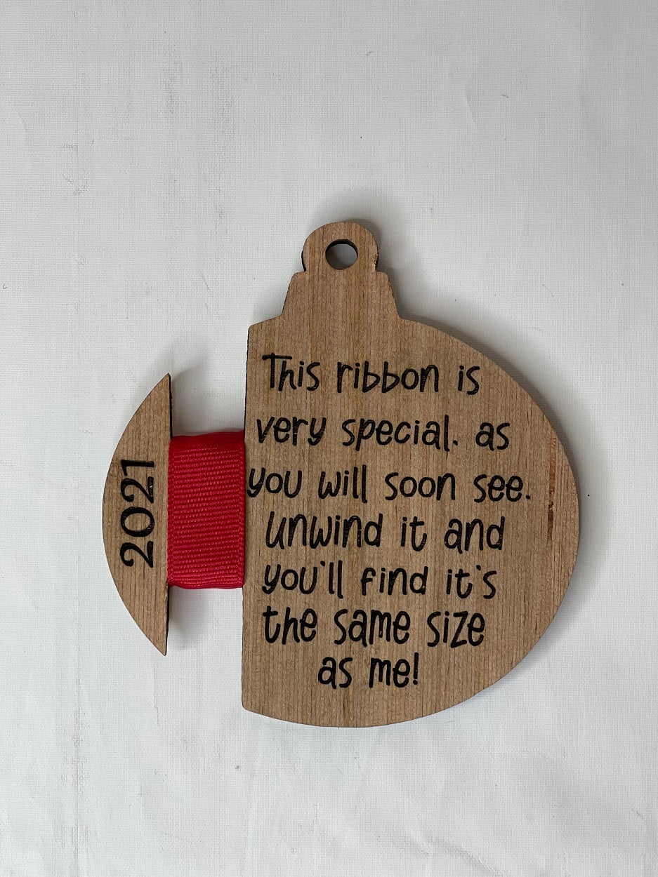 Child's Height Memory Ornament, Custom Christmas Ornament