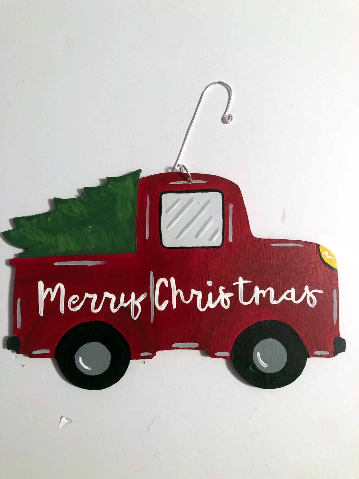 Blank Christmas Truck Wood Ornament