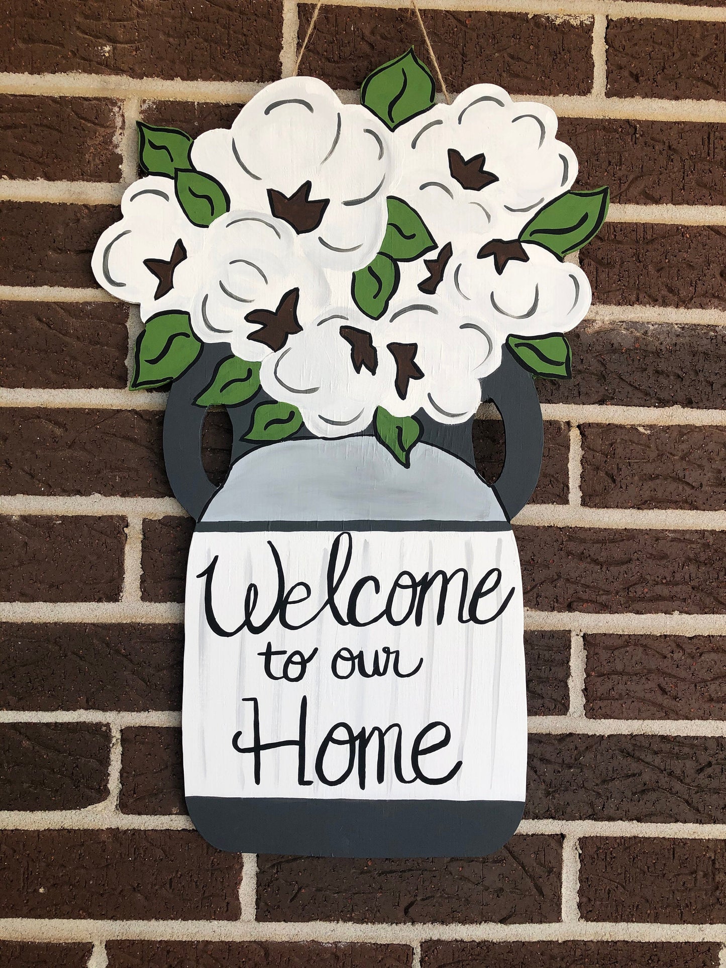 Cotton Milk Can Door Hanger Blank