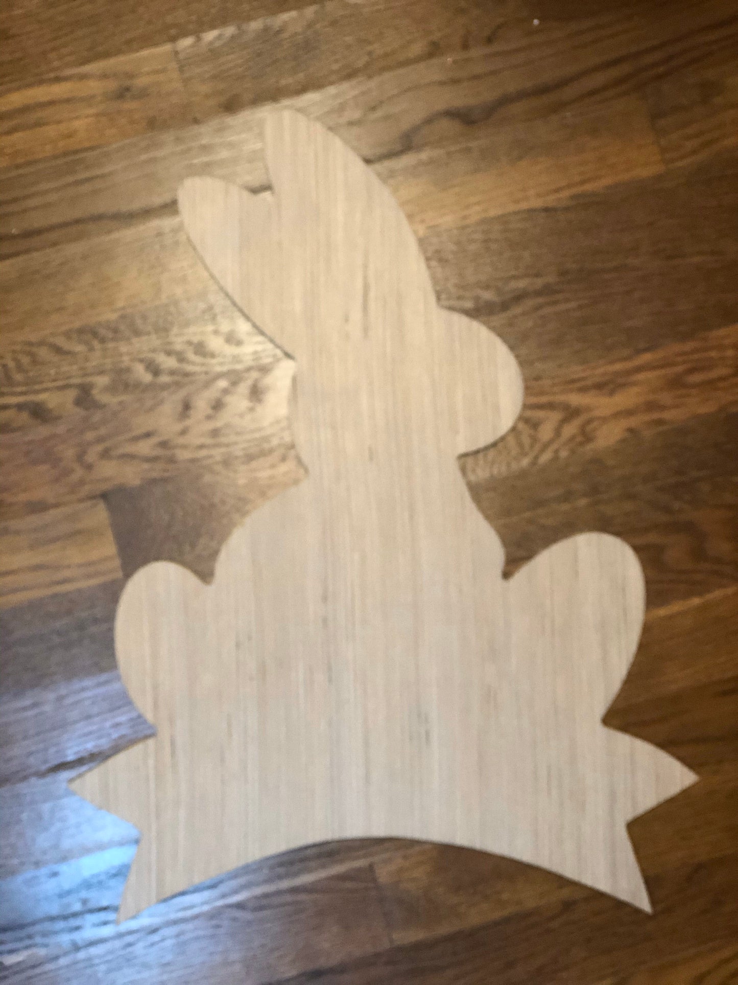 Bunny with Banner Door Hanger Blank