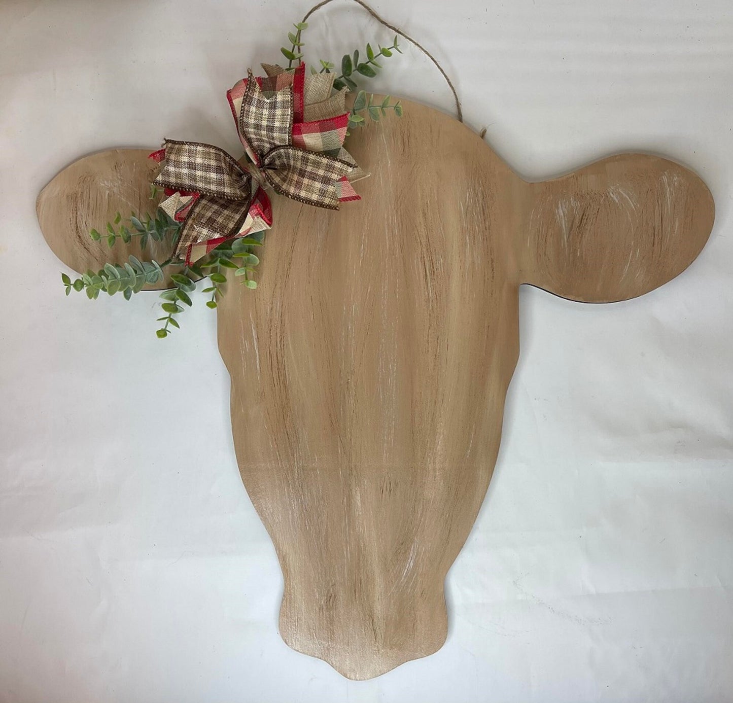 Cow Head Door Hanger - Rustic Cow Door Hanger - Farmhouse Decor