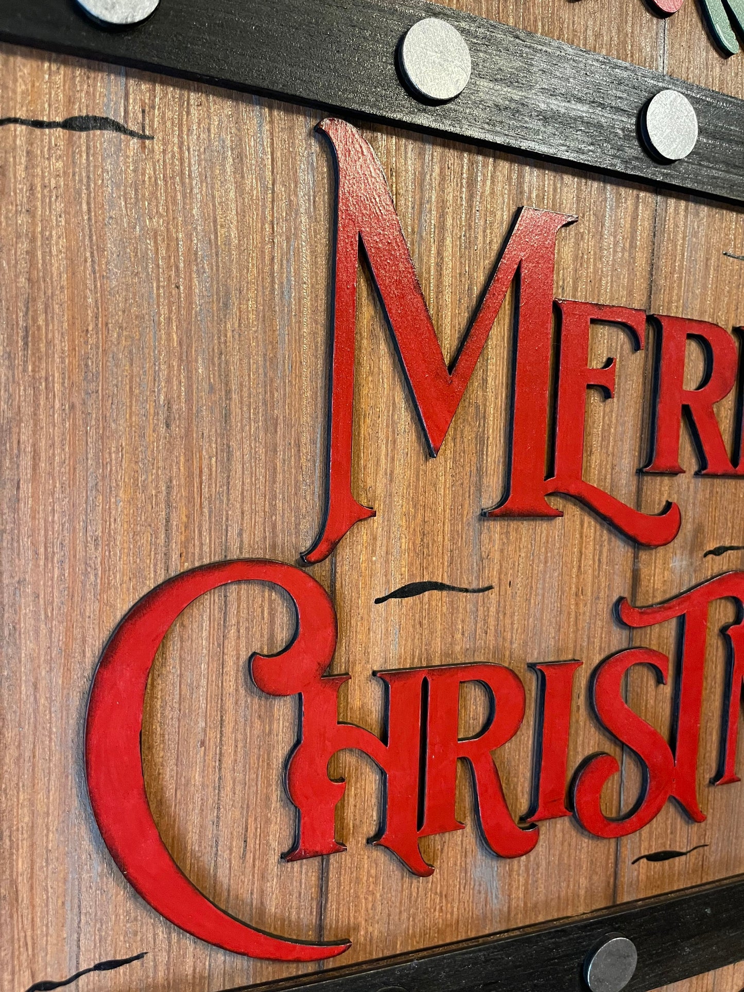 Merry Christmas Round Door Hanger, Christmas Pallet Sign, Christmas Door Sign, Round Wooden Sign, Front Door Decor