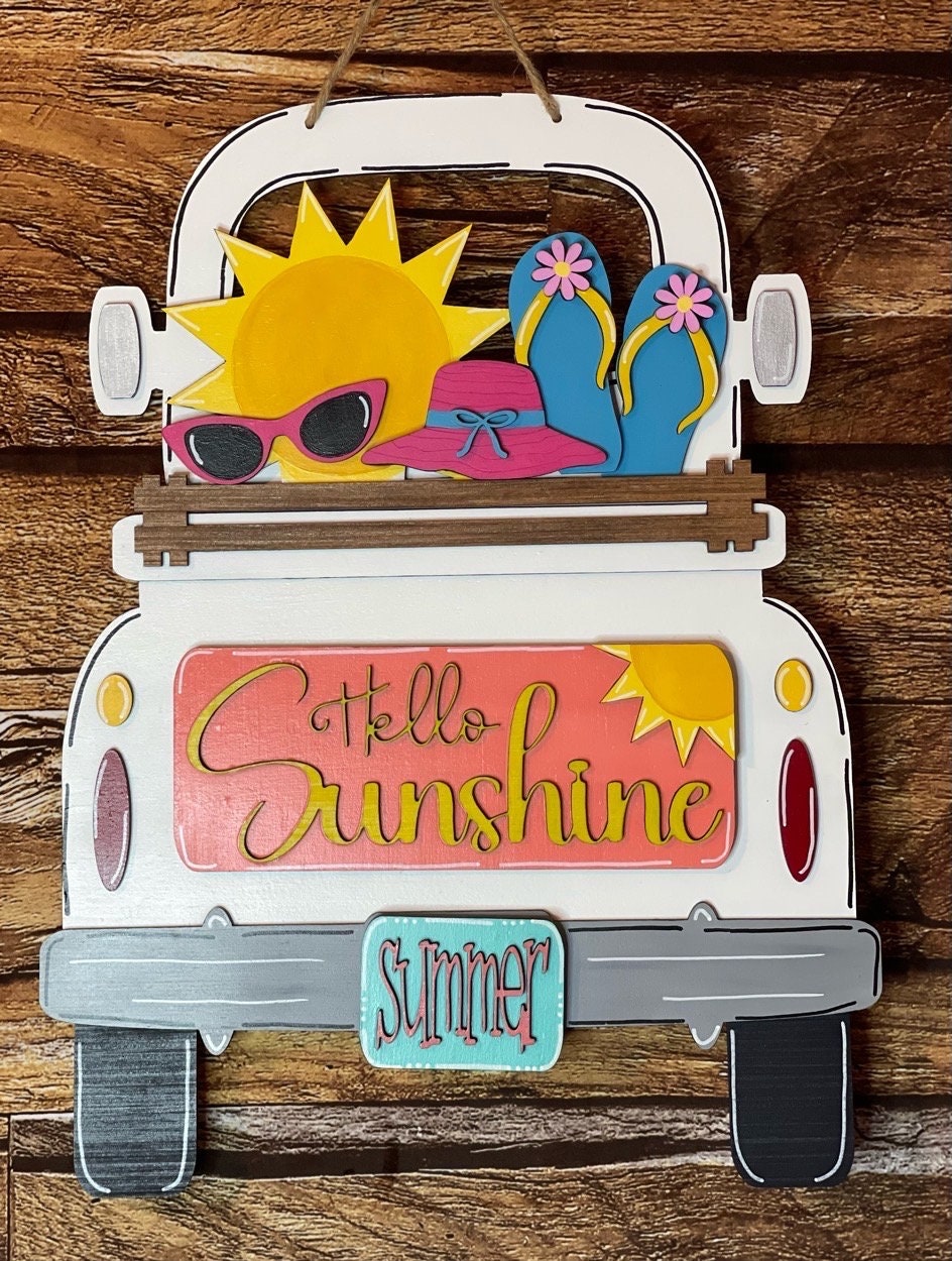Summer Beach Truck Door Hanger