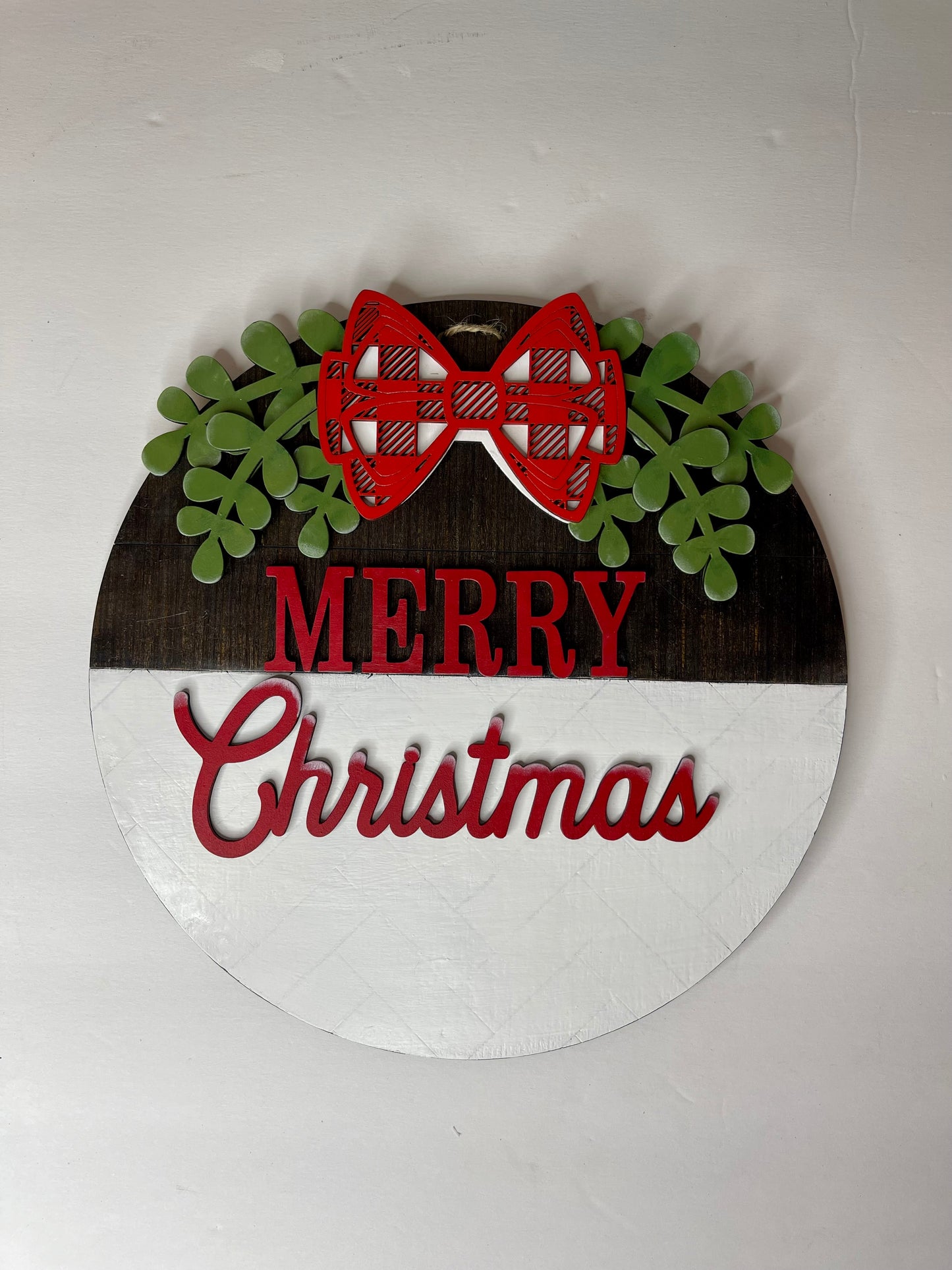 Merry Christmas Sign - Round Christmas Sign