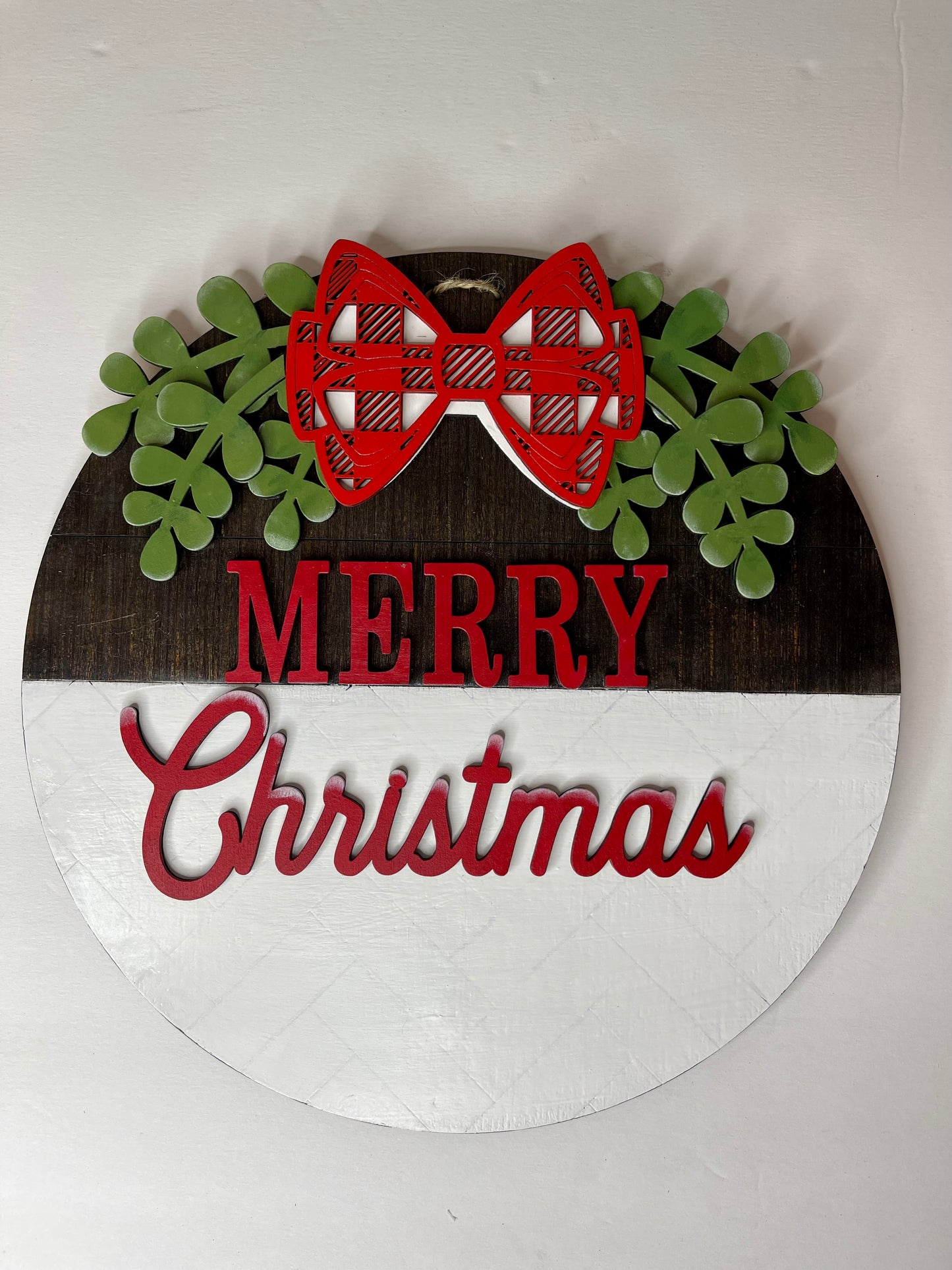 Merry Christmas Sign - Round Christmas Sign
