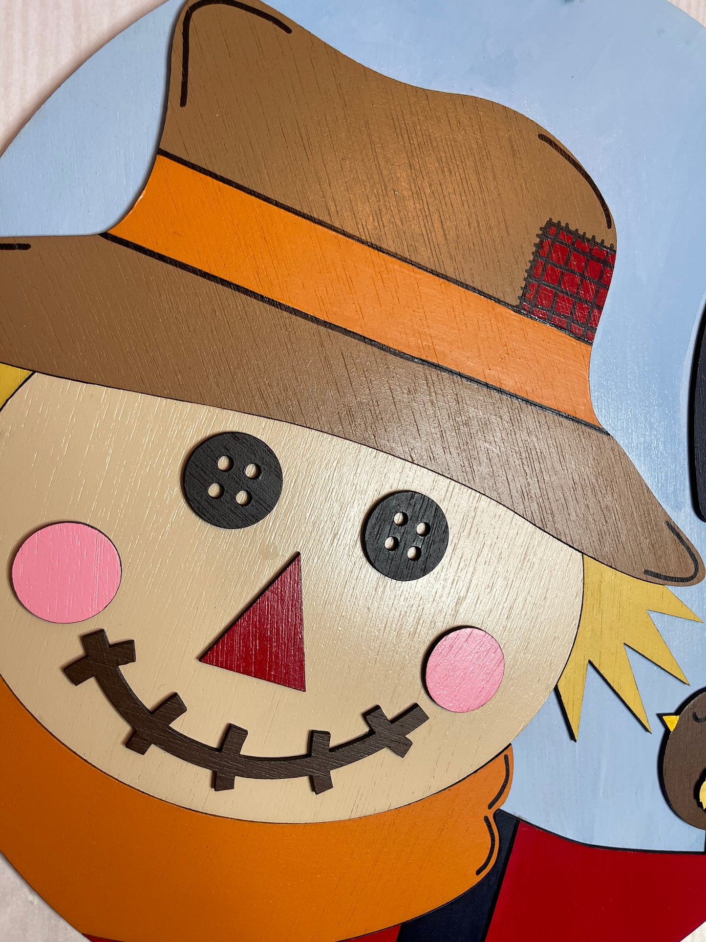 Scarecrow Hi Wood Door Hanger