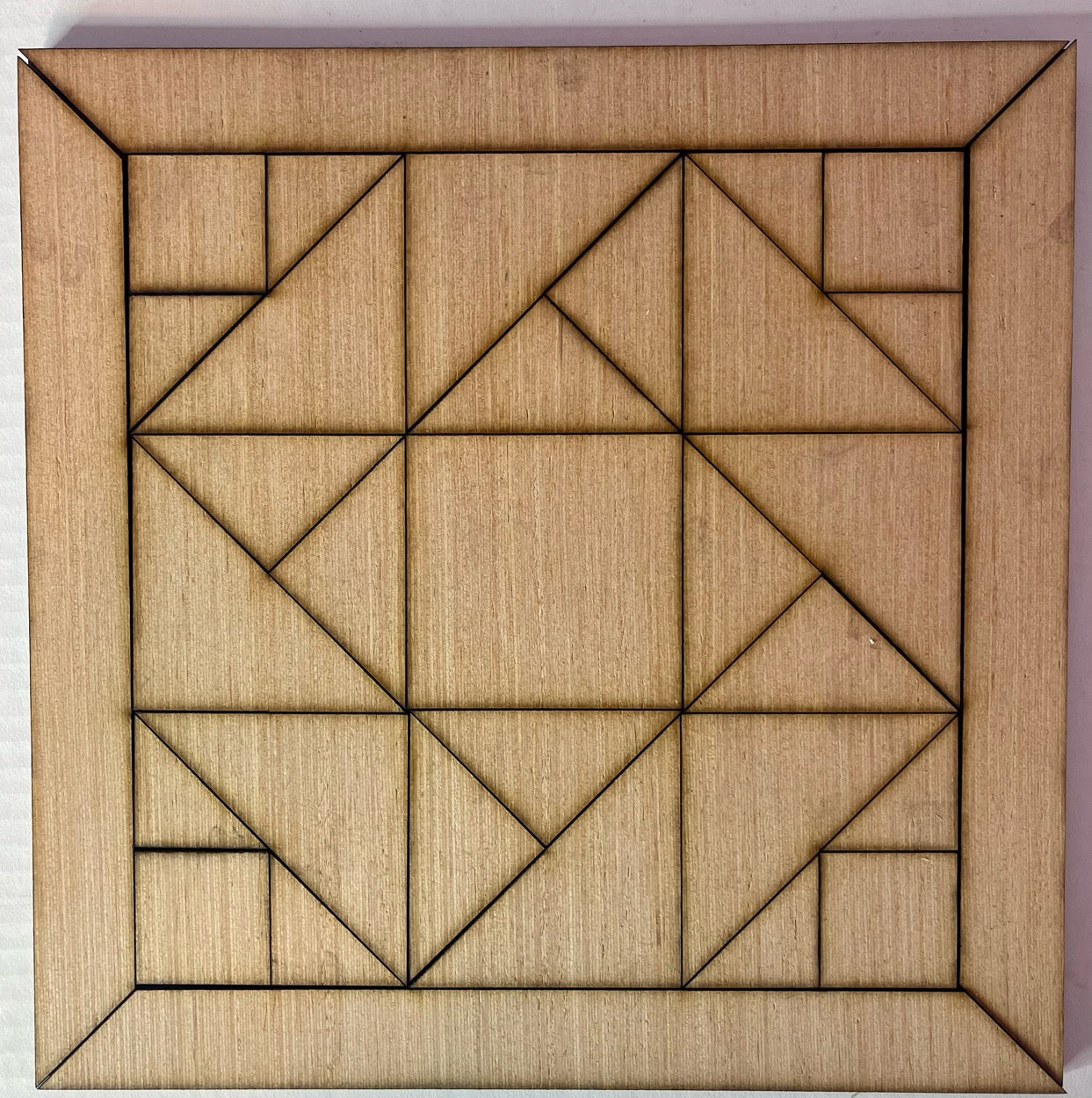 Aunt Dinah Design Wood Barn Quilt Block Unfinished