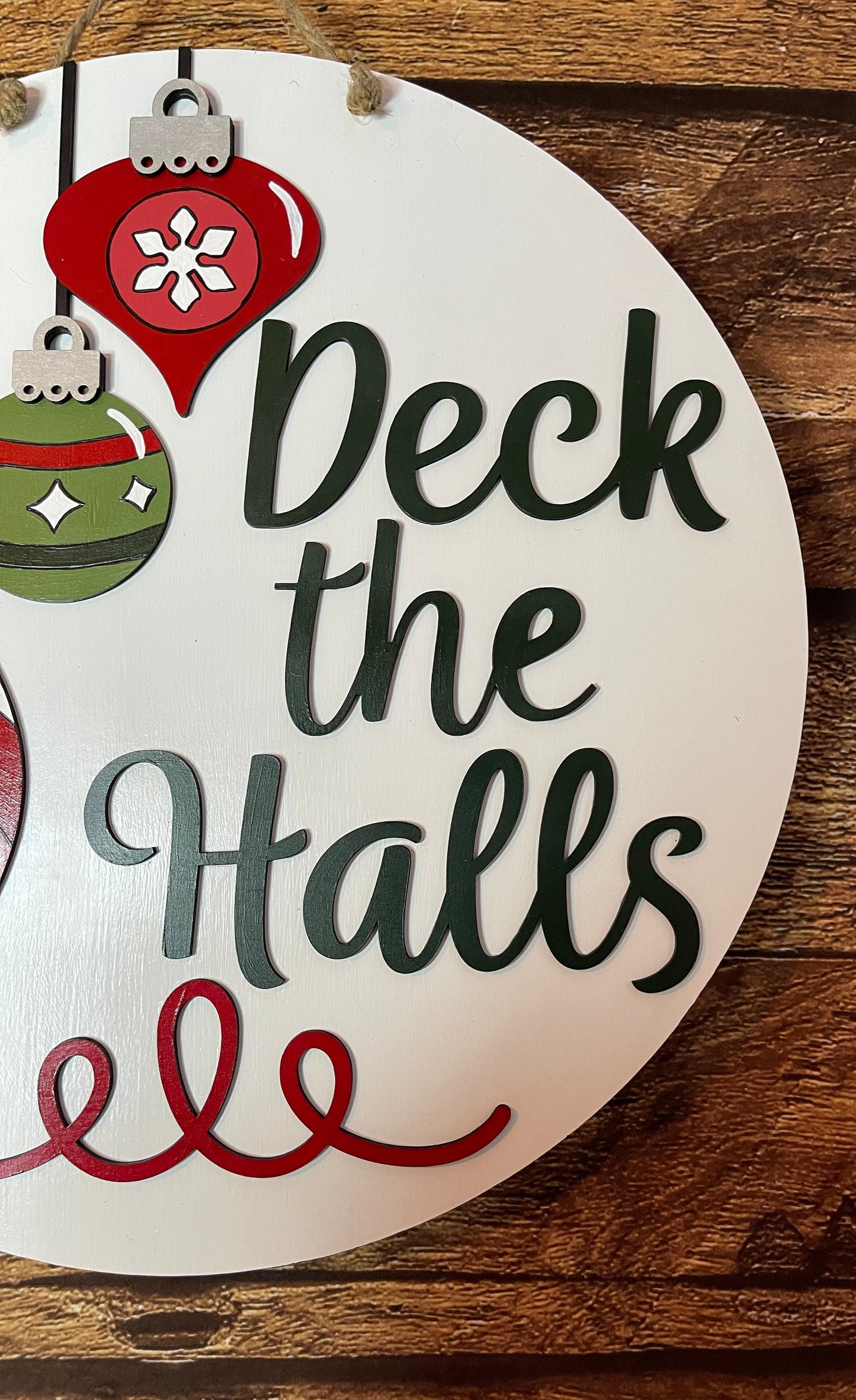 Deck the Halls Christmas Door Hanger